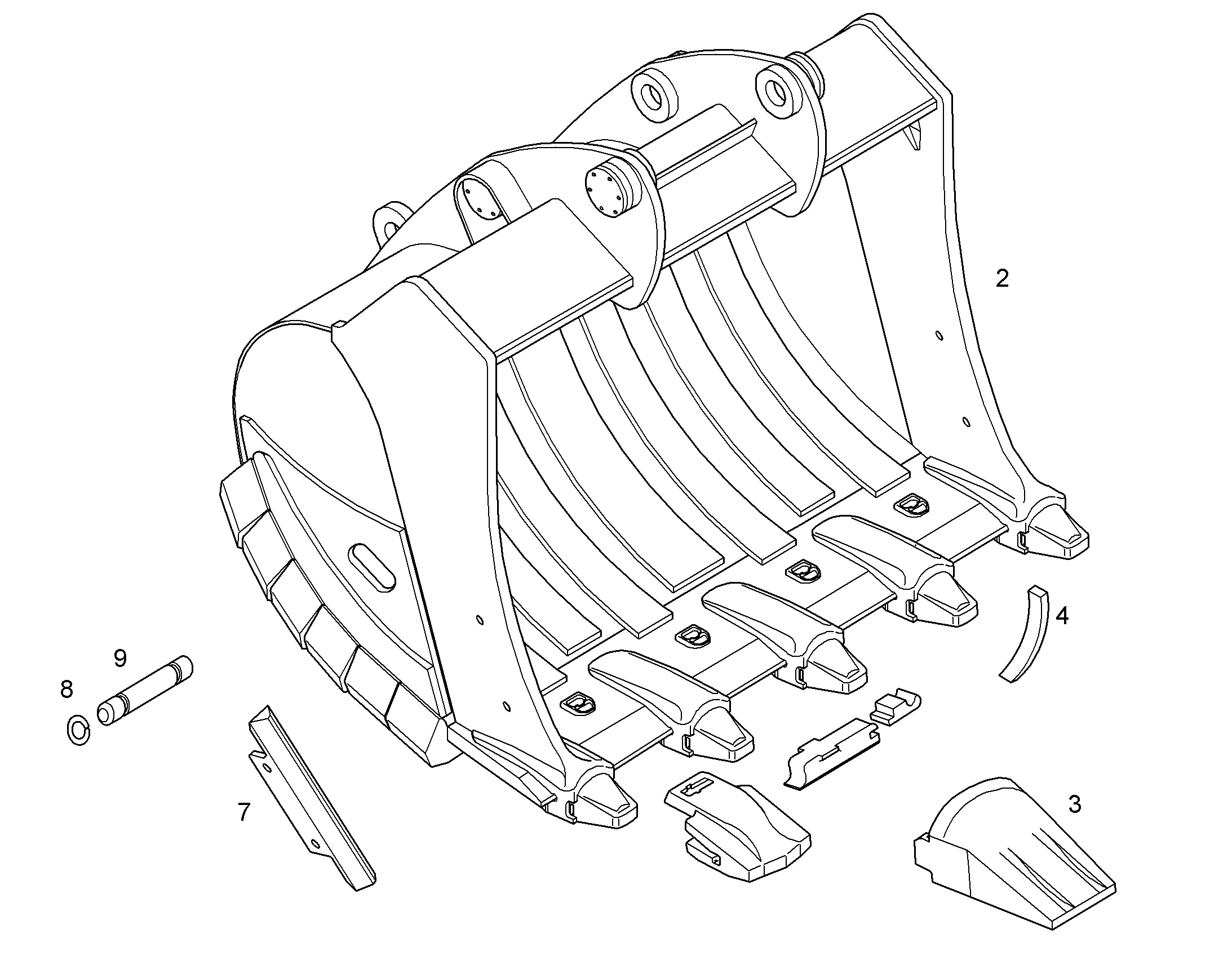 ЛОПАТА ОБРАТНАЯ HDV 10366544 LIEBHERR