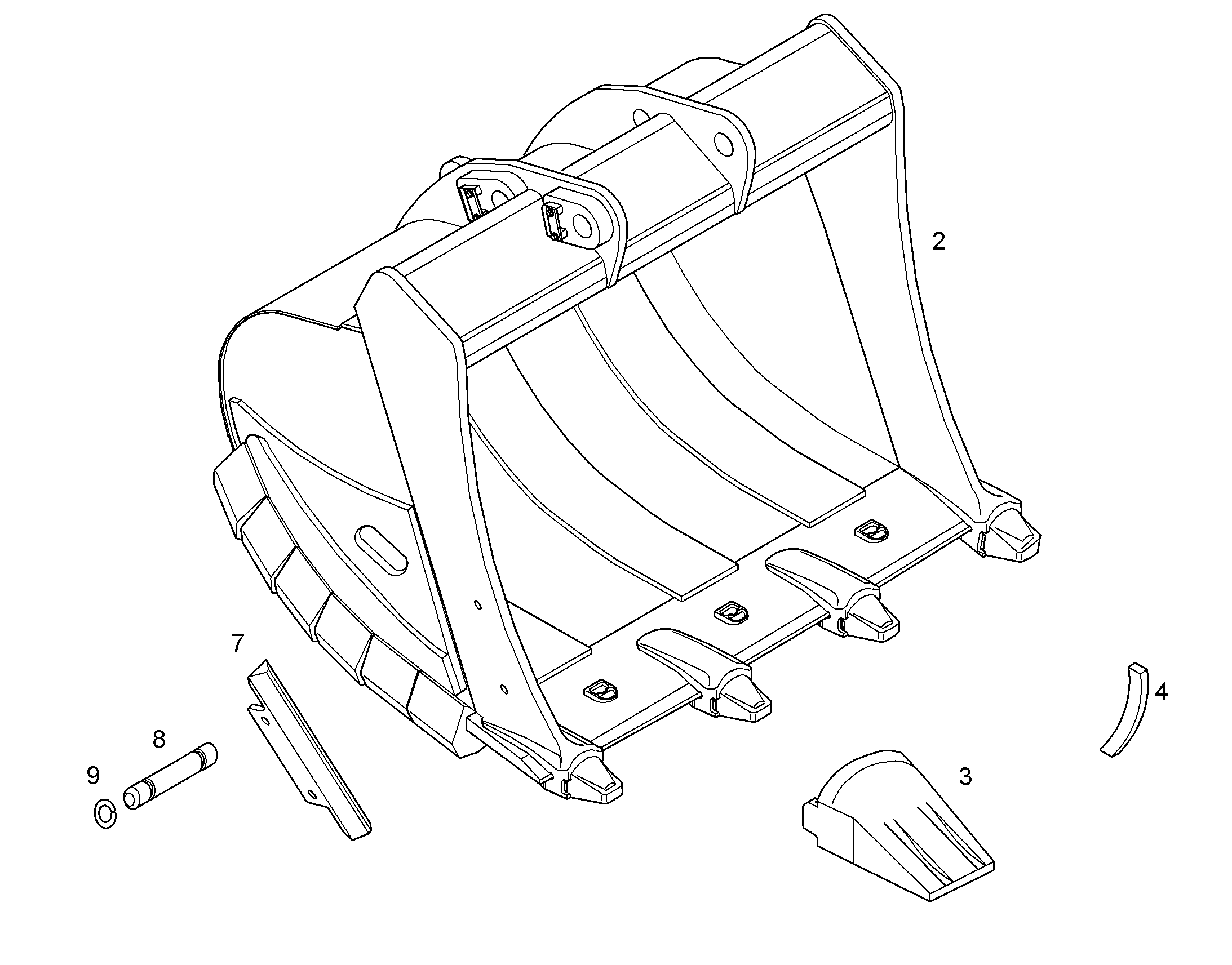 ЛОПАТА ОБРАТНАЯ HDV 10093925 LIEBHERR