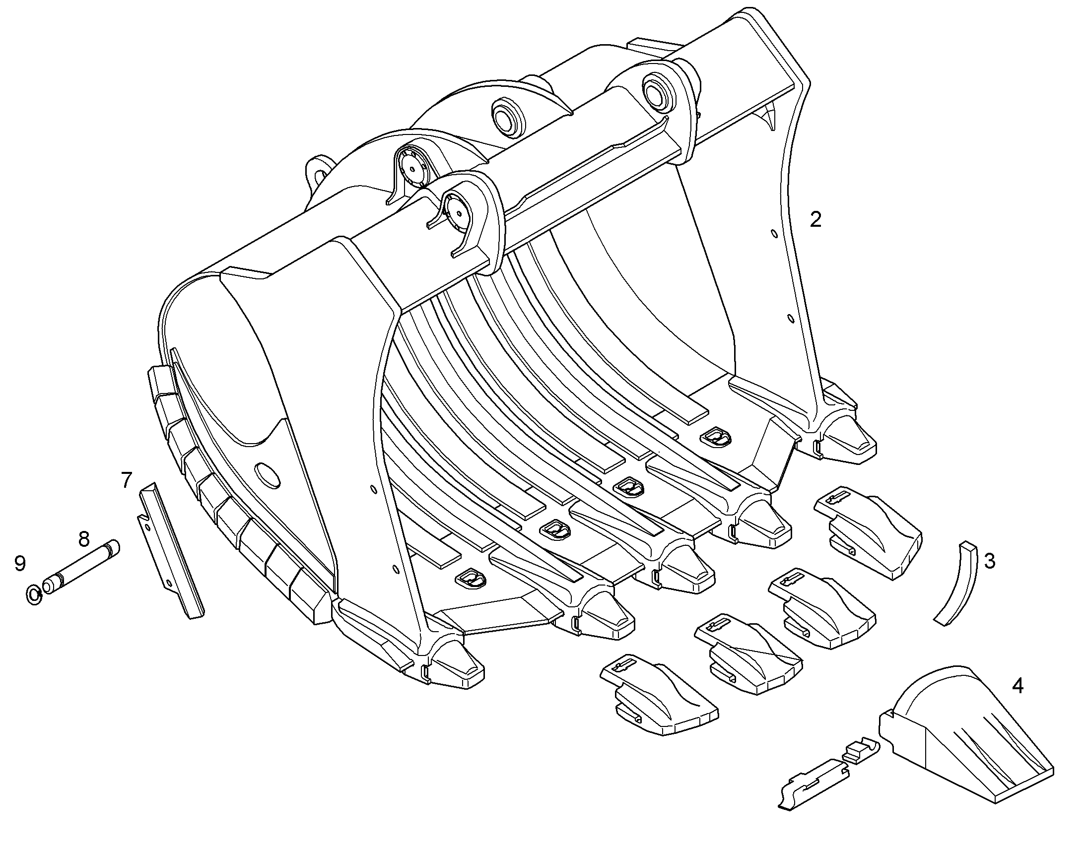ЛОПАТА ОБРАТНАЯ HDV 10368361 LIEBHERR