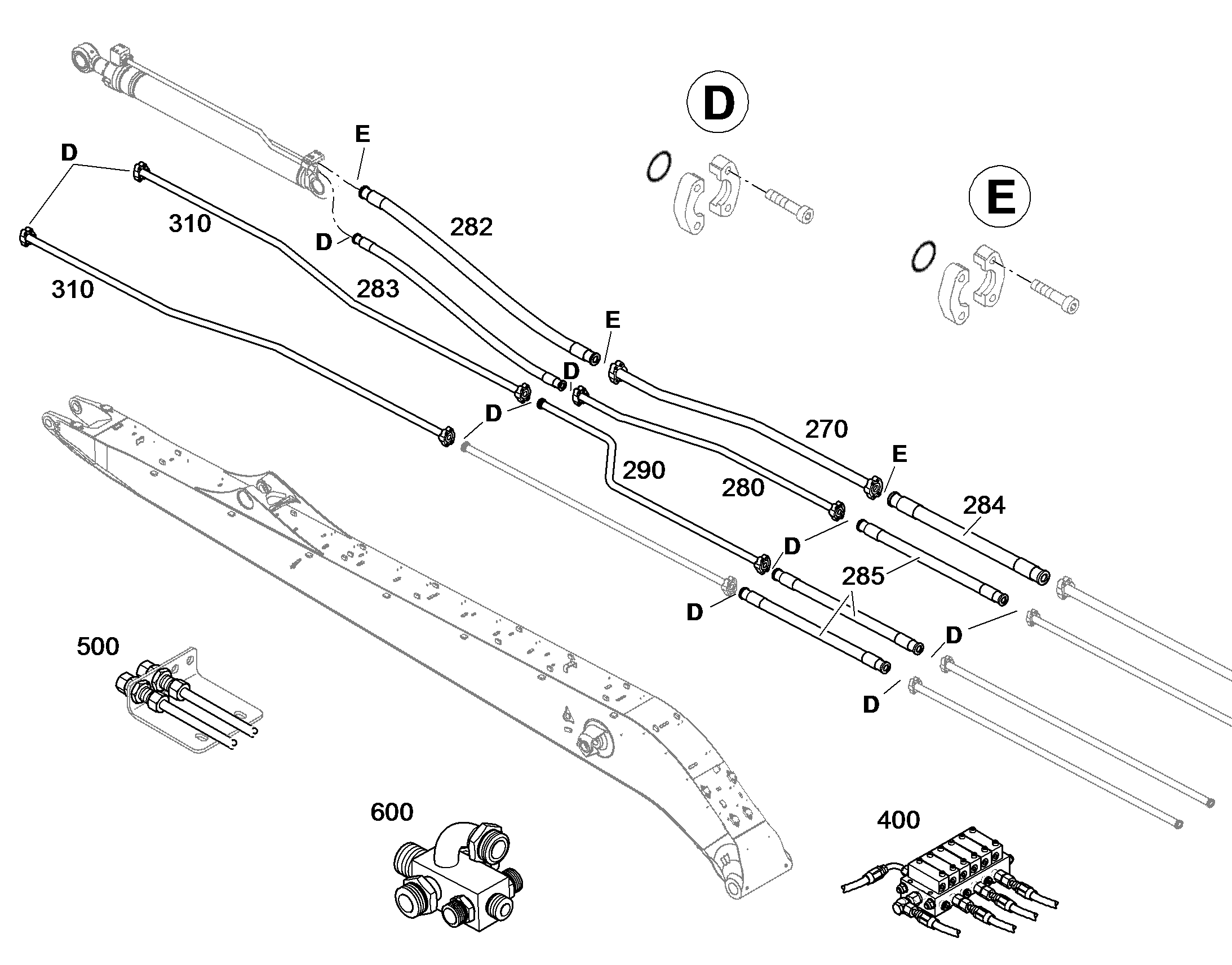 ПРОВОДКА ПРИВОД МЕХ. ПОВОРОТА 10083614 LIEBHERR