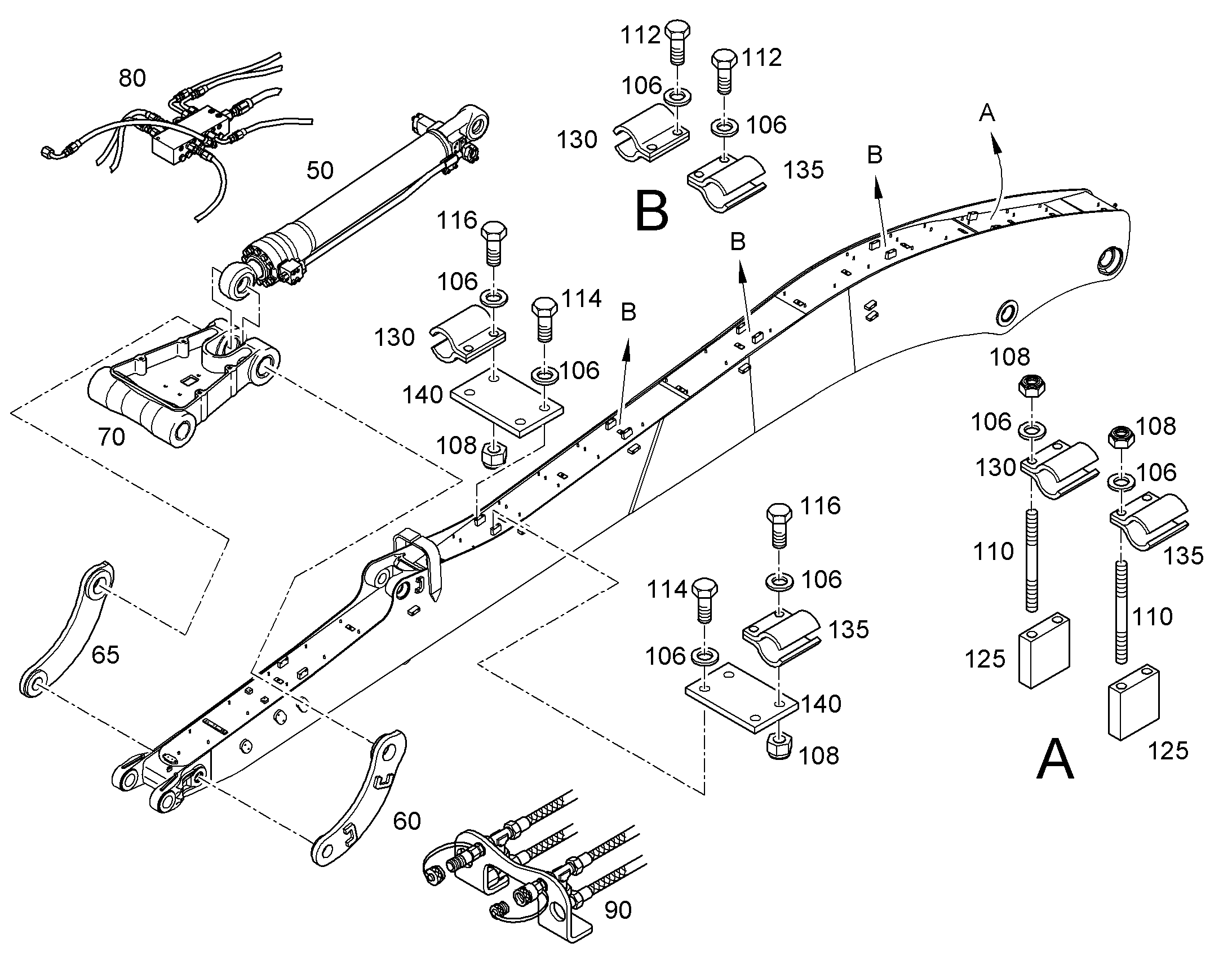 ПРОВОДКА ПРИВОД МЕХ. ПОВОРОТА 10086722 LIEBHERR