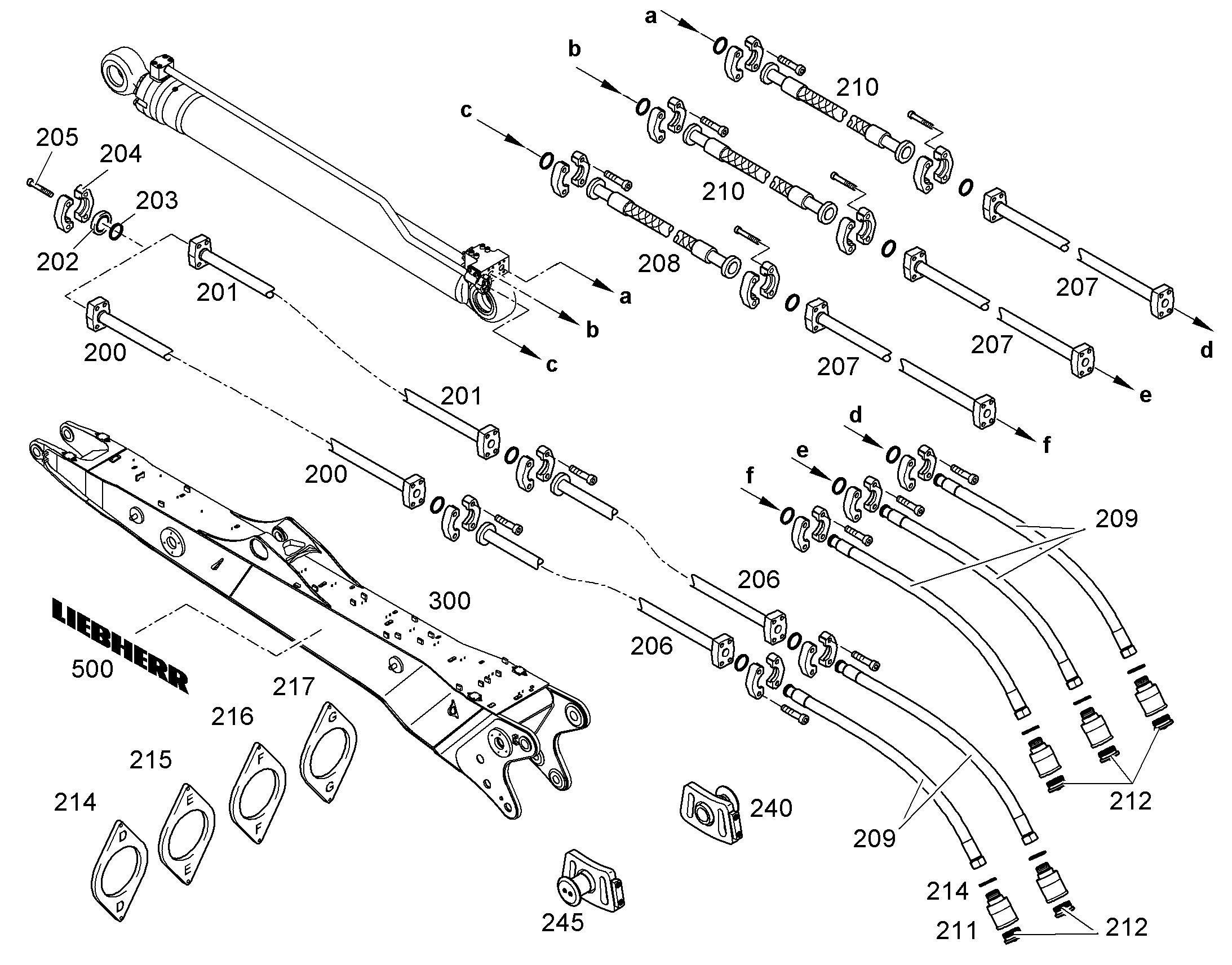 УПОР СПРАВА 10088686 LIEBHERR