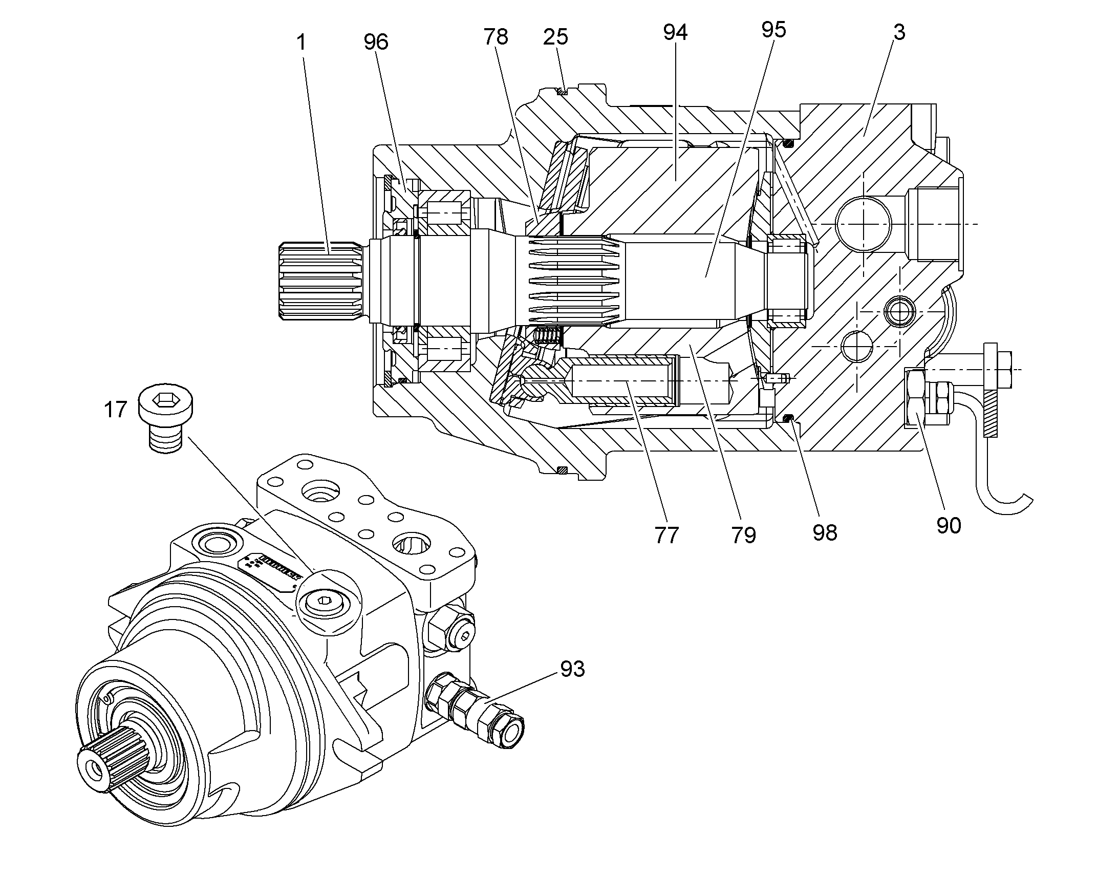 РЕМК-Т - ЦИЛИНДР+ПАНЕЛЬ УПР. NG 064 10120497 LIEBHERR