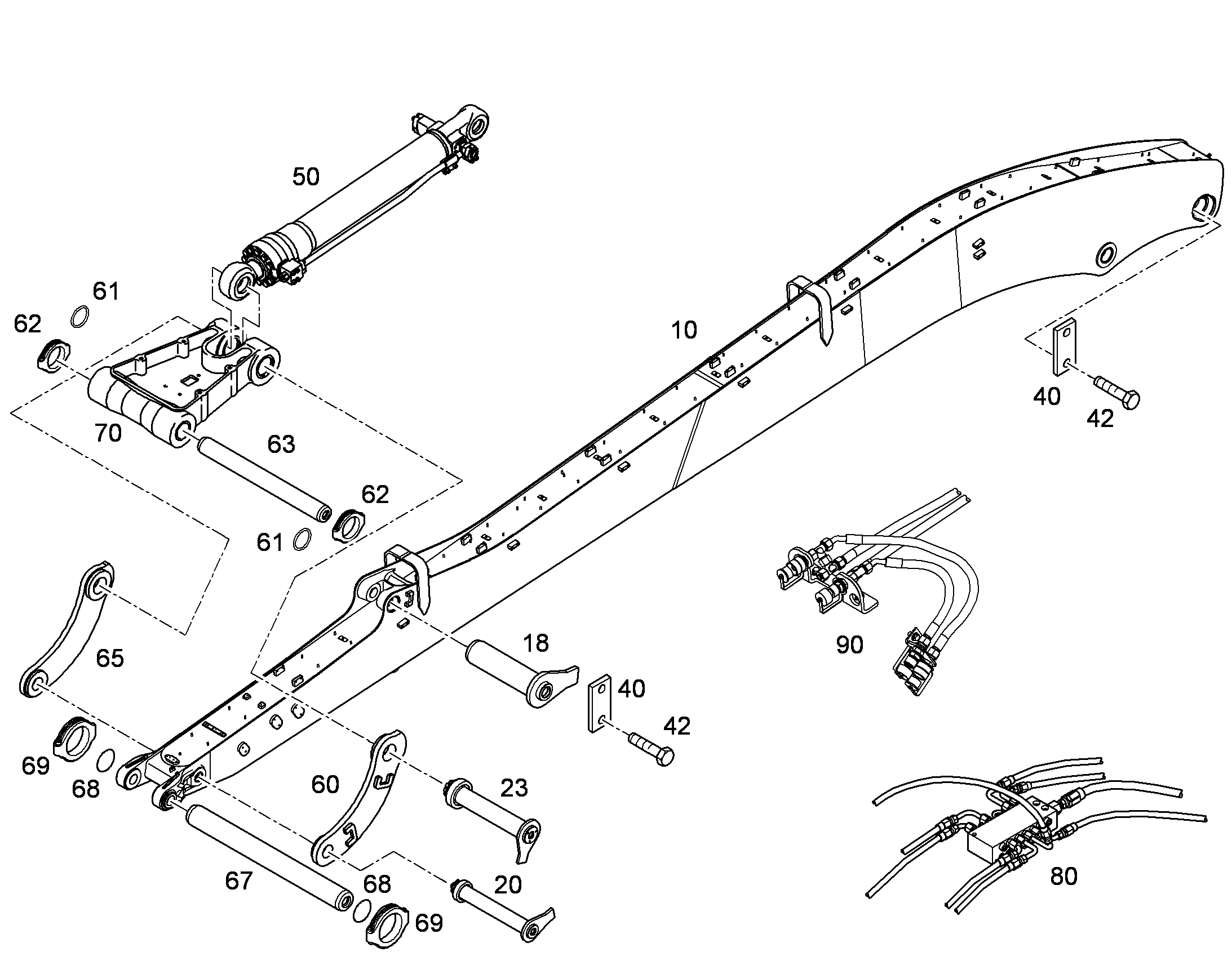 ПРОВОДКА ПРИВОД МЕХ. ПОВОРОТА 10384896 LIEBHERR