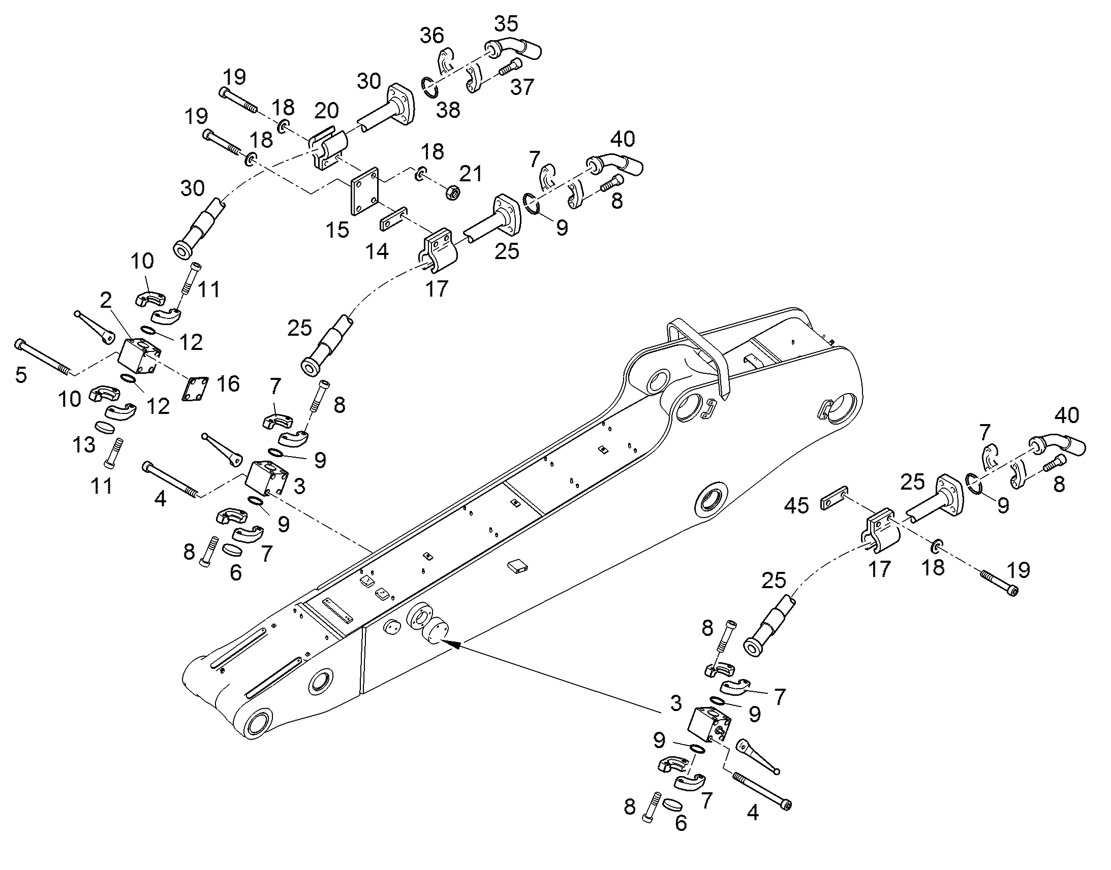 ШЛАНГ ОБРАТНОЙ ЛИНИИ 40X2260 10428102 LIEBHERR