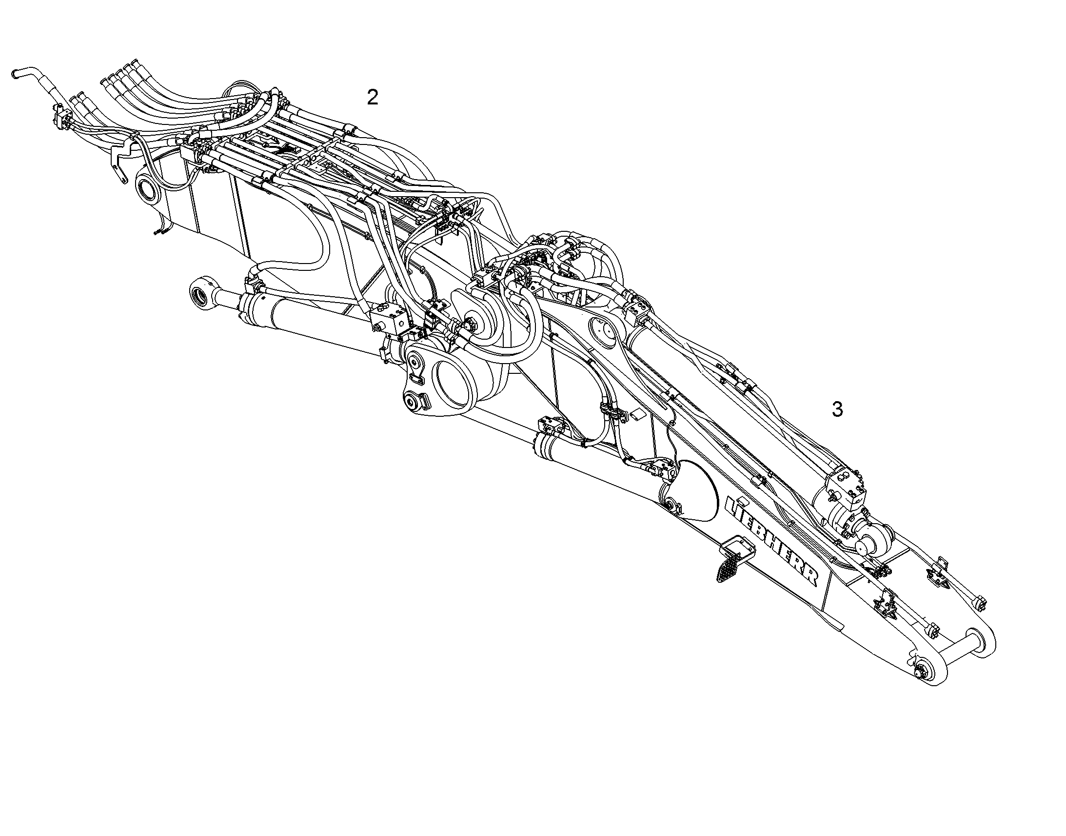 ПРОВОДКА ПРИВОД МЕХ. ПОВОРОТА 10092765 LIEBHERR