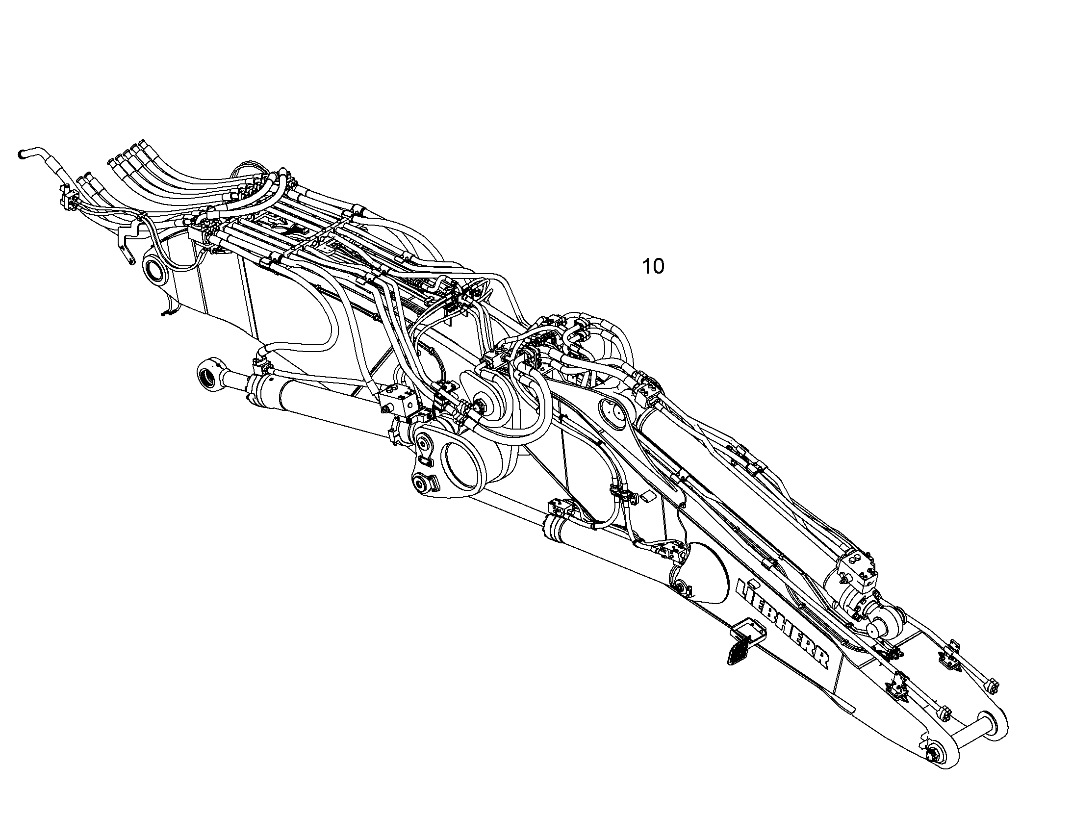 ПРОВОДКА ПРИВОД МЕХ. ПОВОРОТА 10096755 LIEBHERR