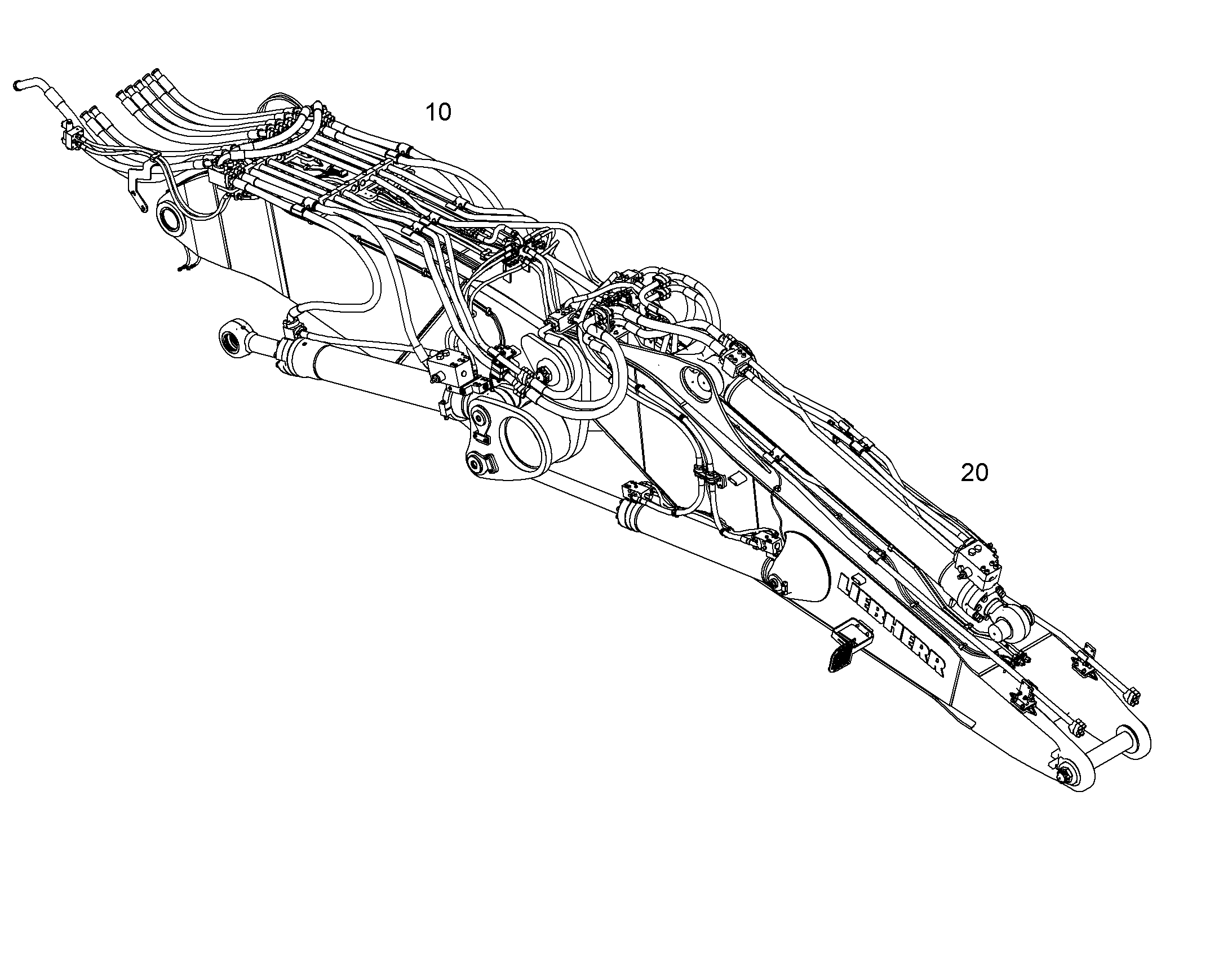 ПРОВОДКА ПРИВОД МЕХ. ПОВОРОТА 10096756 LIEBHERR
