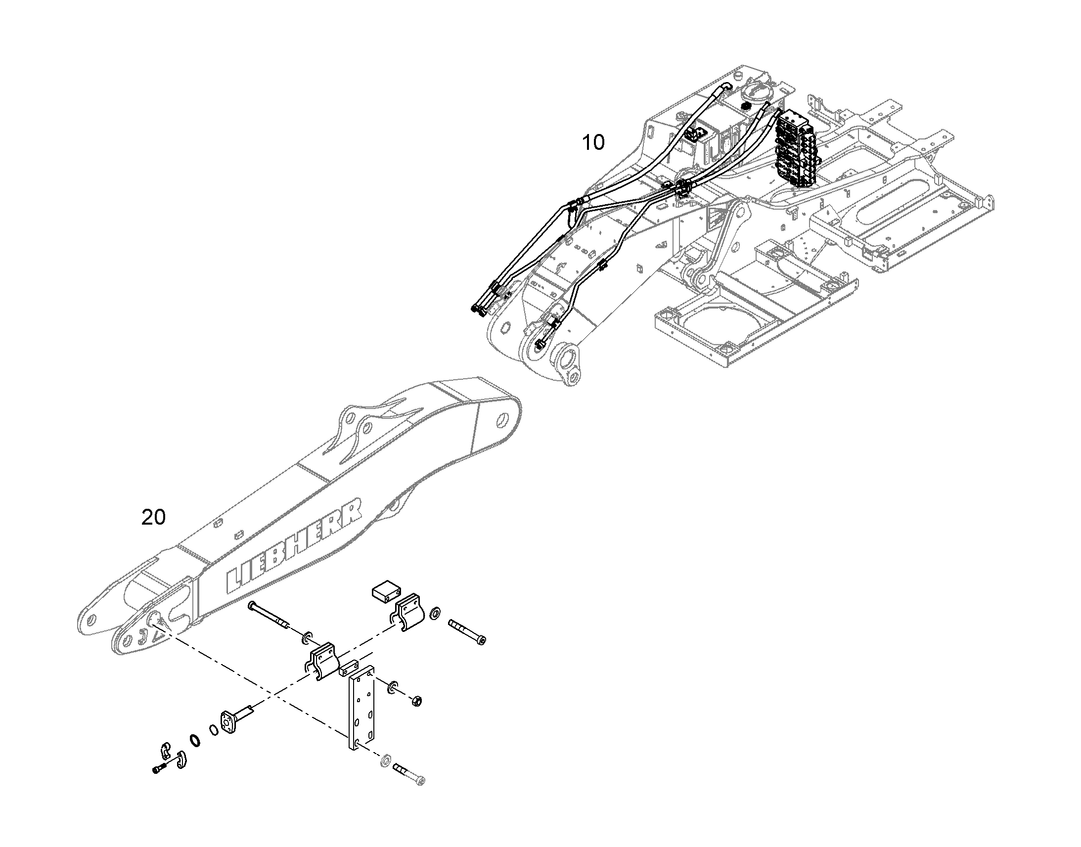 ПРОВОДКА МОНТАЖ AHS 10092501 LIEBHERR