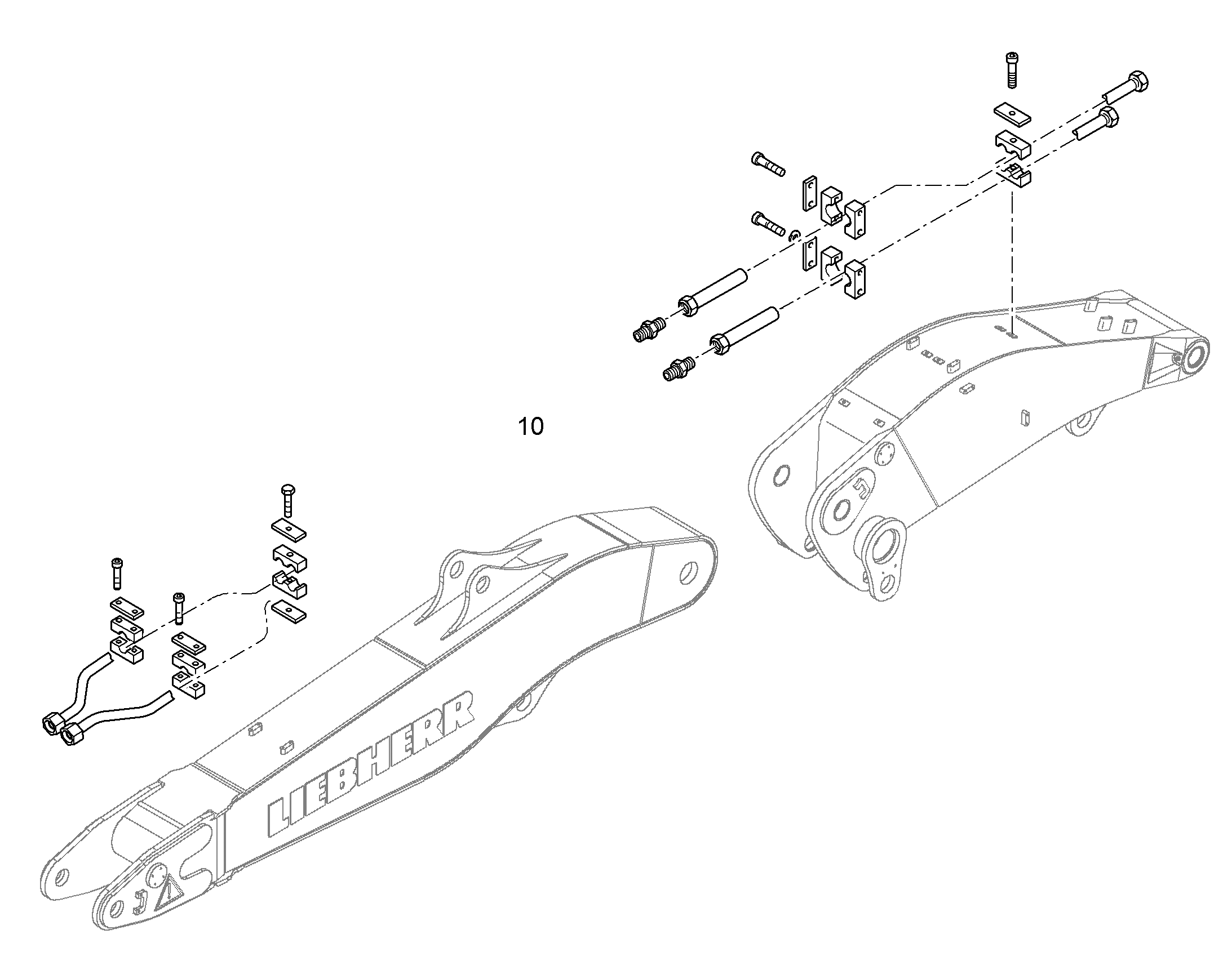 ПРОВОДКА ПРИВОД МЕХ. ПОВОРОТА 10089993 LIEBHERR