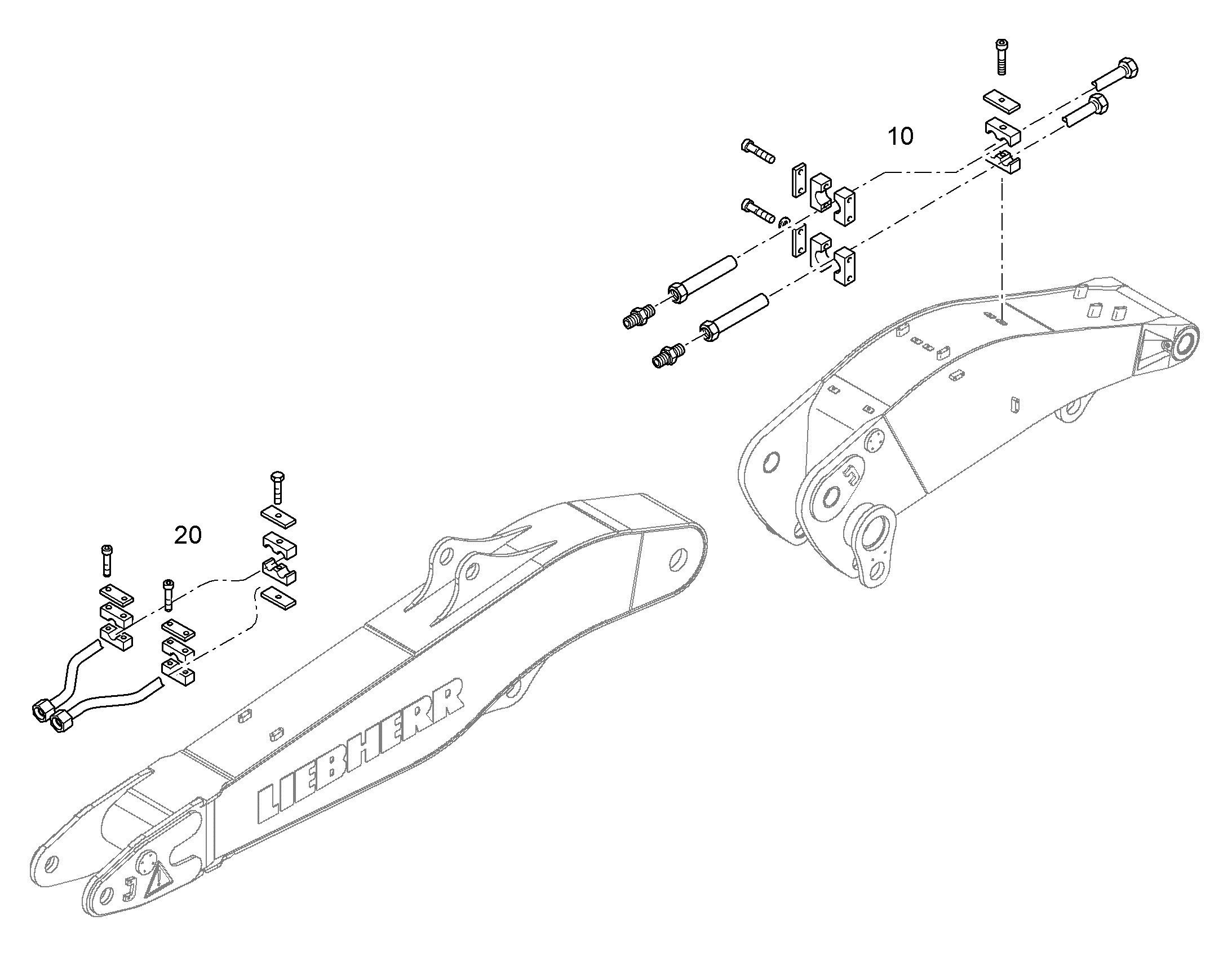 ПРОВОДКА ПРИВОД МЕХ. ПОВОРОТА 10092508 LIEBHERR