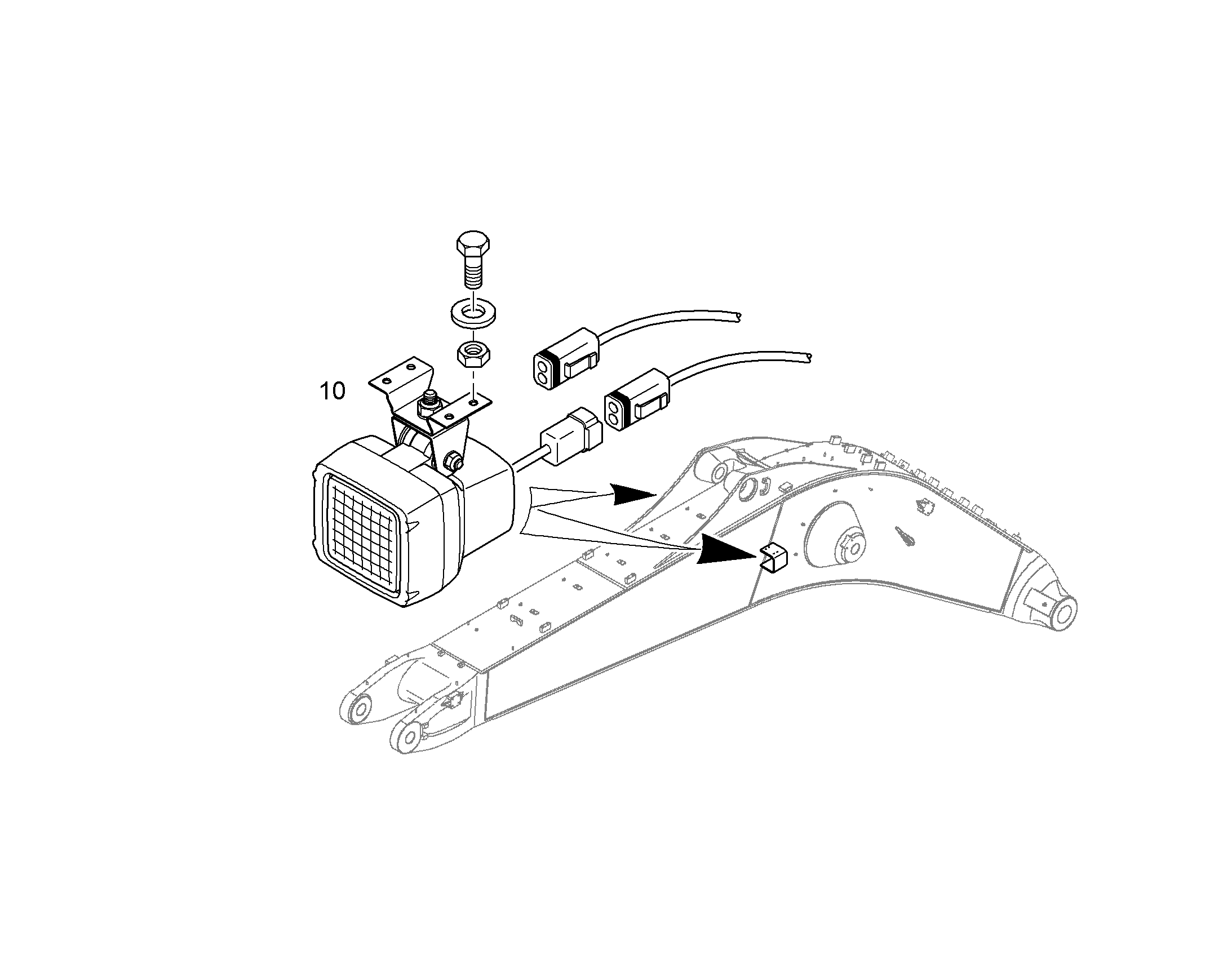 ПРОЖЕКТОР ДОПОЛНИТЕЛЬНЫЙ 2X35W XENON 10374547 LIEBHERR