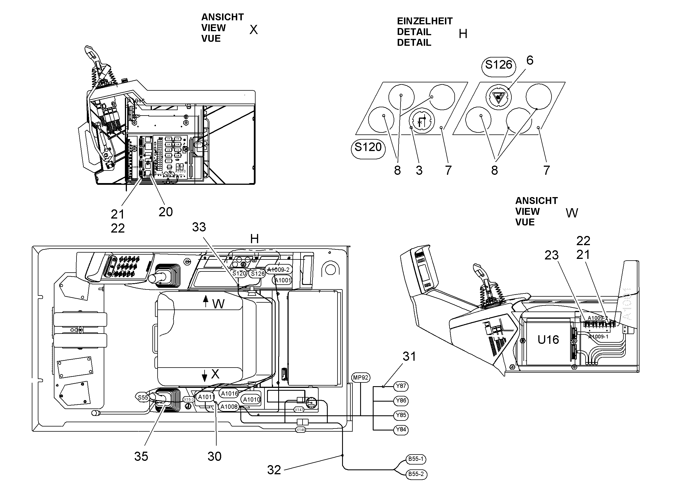 КОМПЛЕКТ КАБЕЛЕЙ A1008-S126 10089567 LIEBHERR