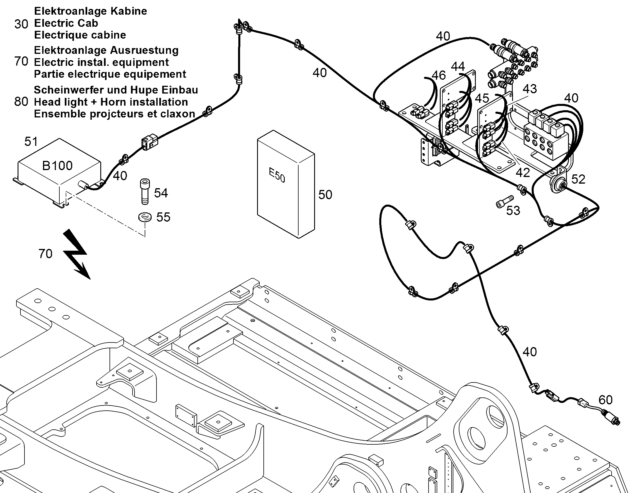 ЭЛЕКТРОУСТАНОВКА ОБОРУДОВАНИЯ 10088945 LIEBHERR