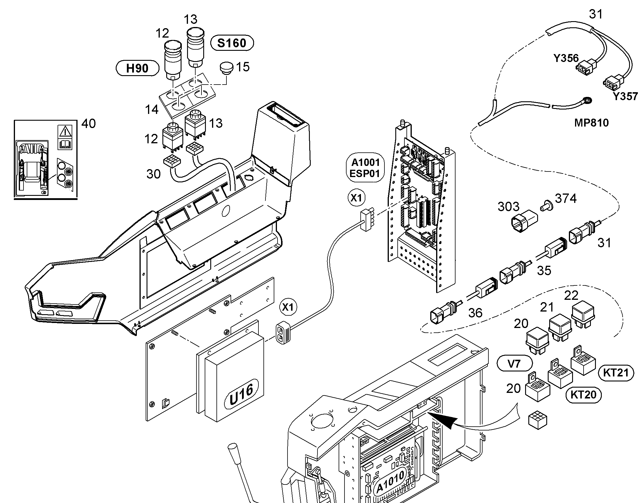 КОМПЛЕКТ КАБЕЛЕЙ Y356/Y357 10083517 LIEBHERR