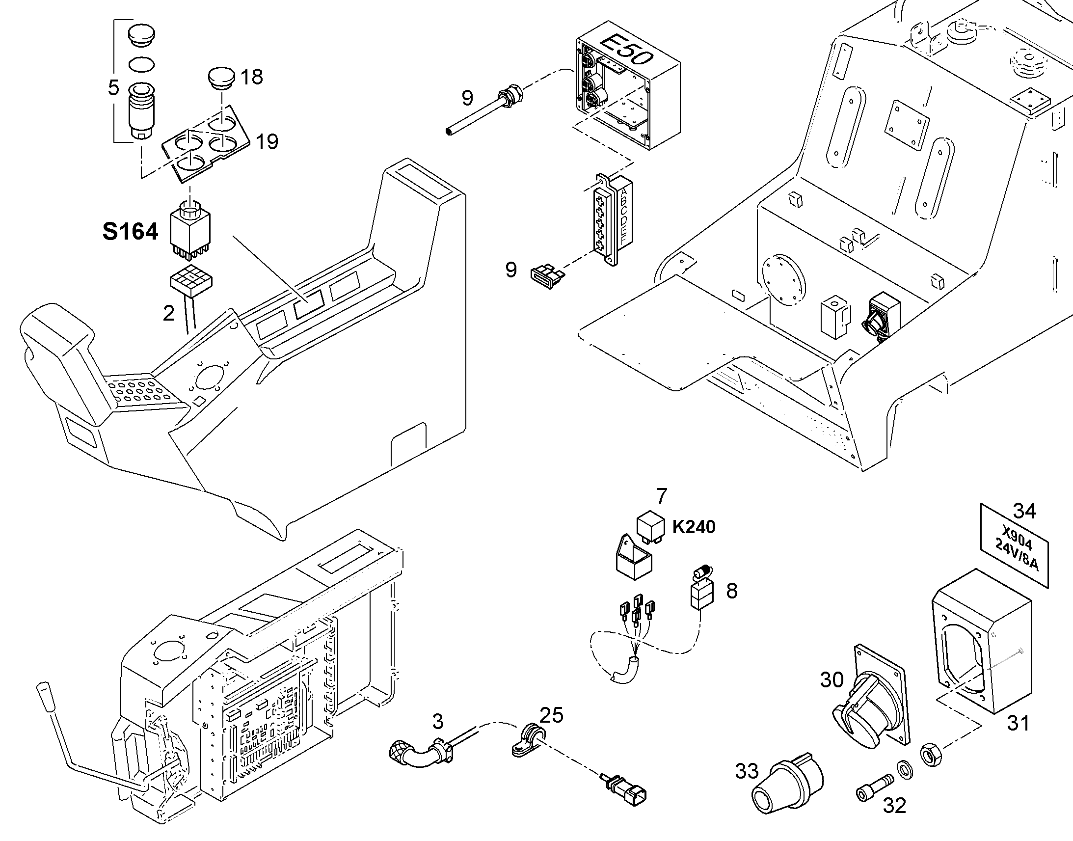 КОМПЛЕКТ КАБЕЛЕЙ S164-K240 10094227 LIEBHERR