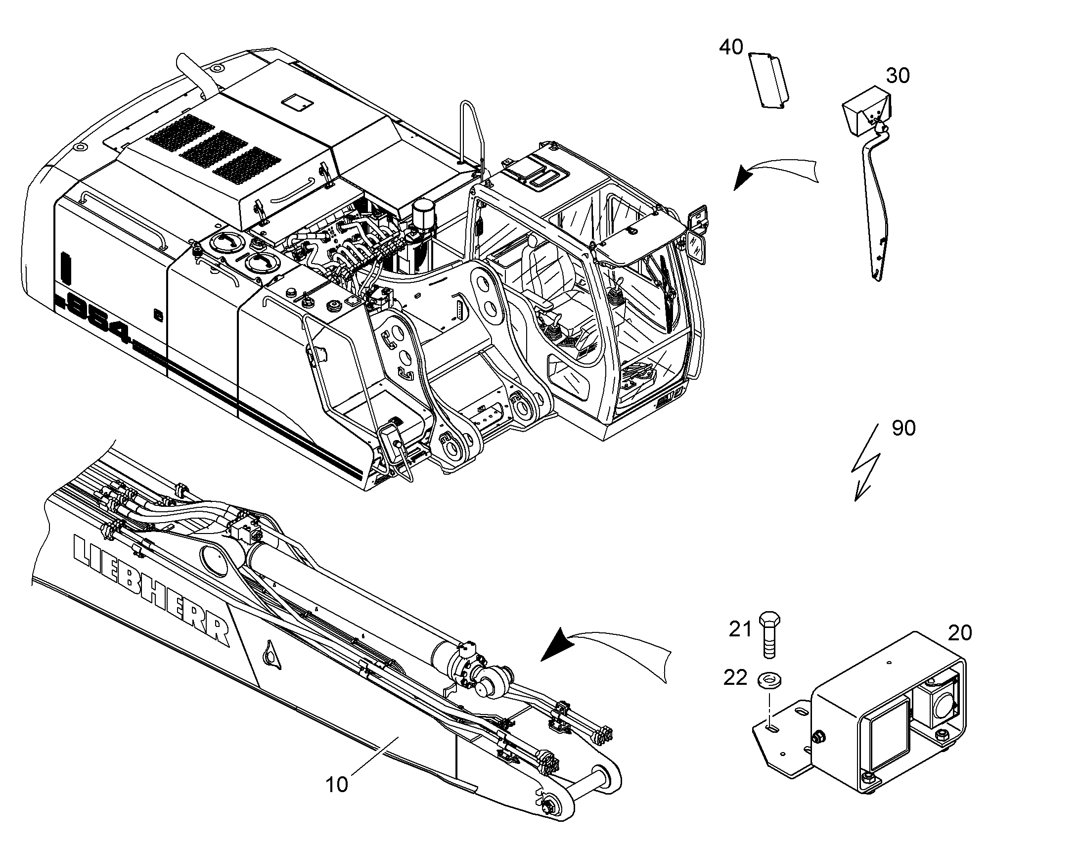 КОРОБКА СОЕДИНИТЕЛЬНАЯ МОНТАЖ 10093103 LIEBHERR