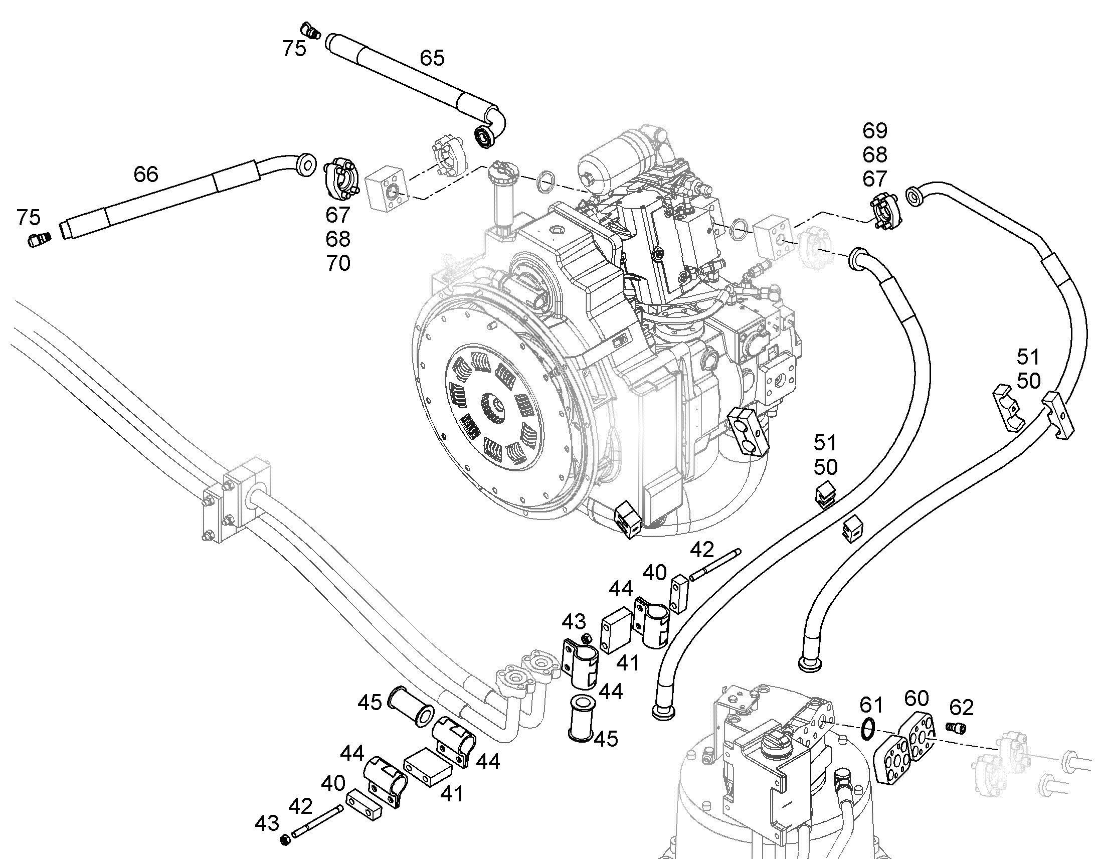 ШЛАНГ 25X580 10423511 LIEBHERR
