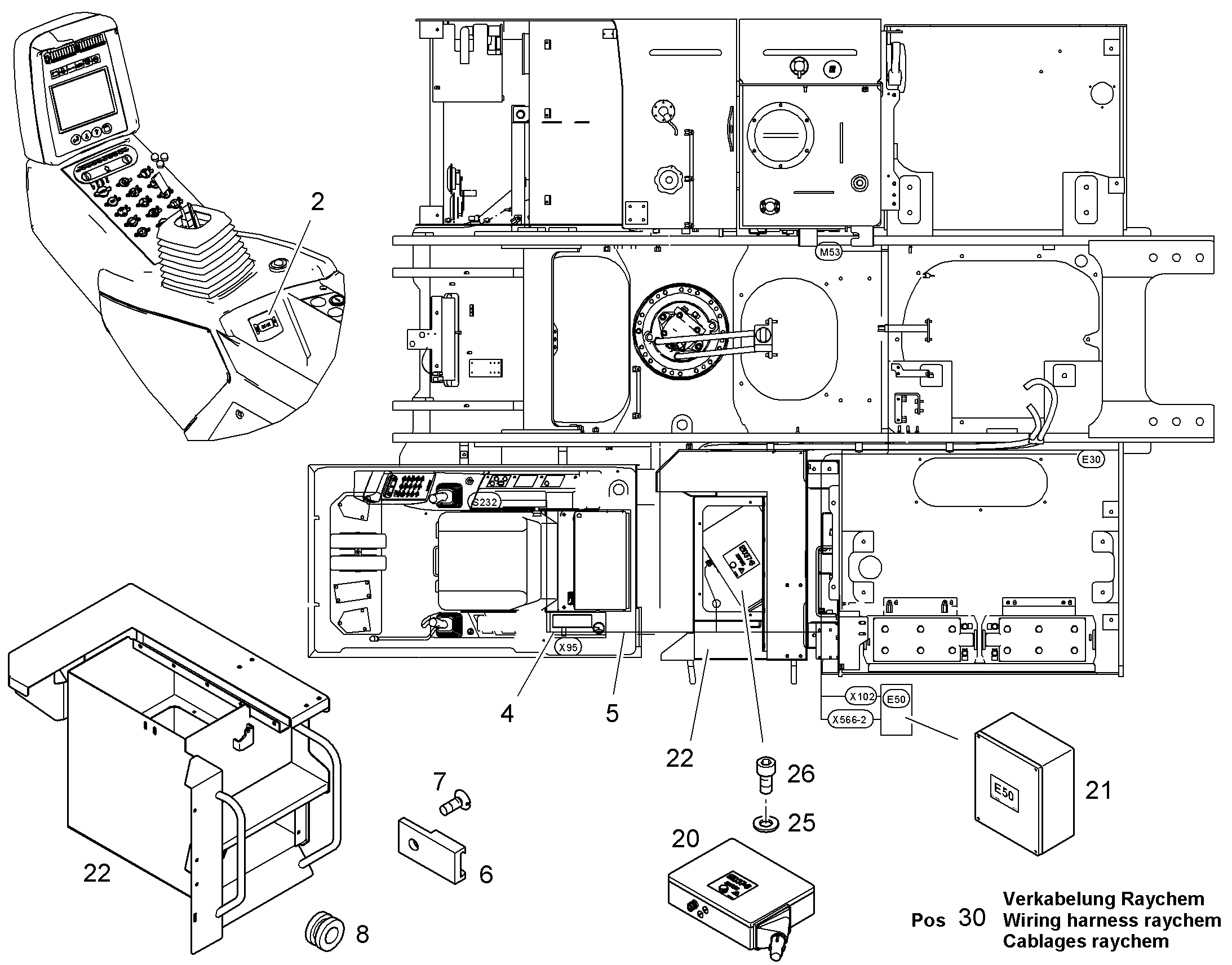 ЭЛЕКТРОПРОВОДКА RAYCHEM 10091359 LIEBHERR