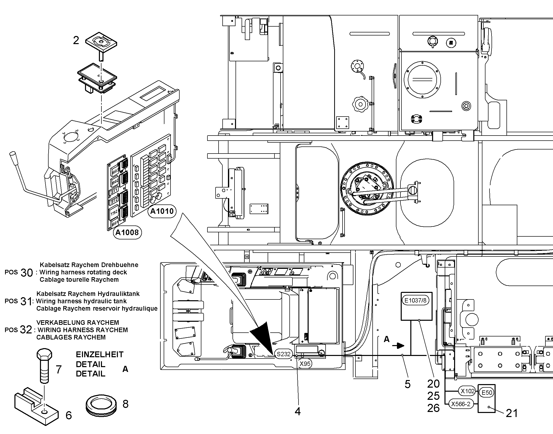 ЖГУТ КАБЕЛЕЙ ДЛЯ ФАРЫ X179-E2 10369048 LIEBHERR