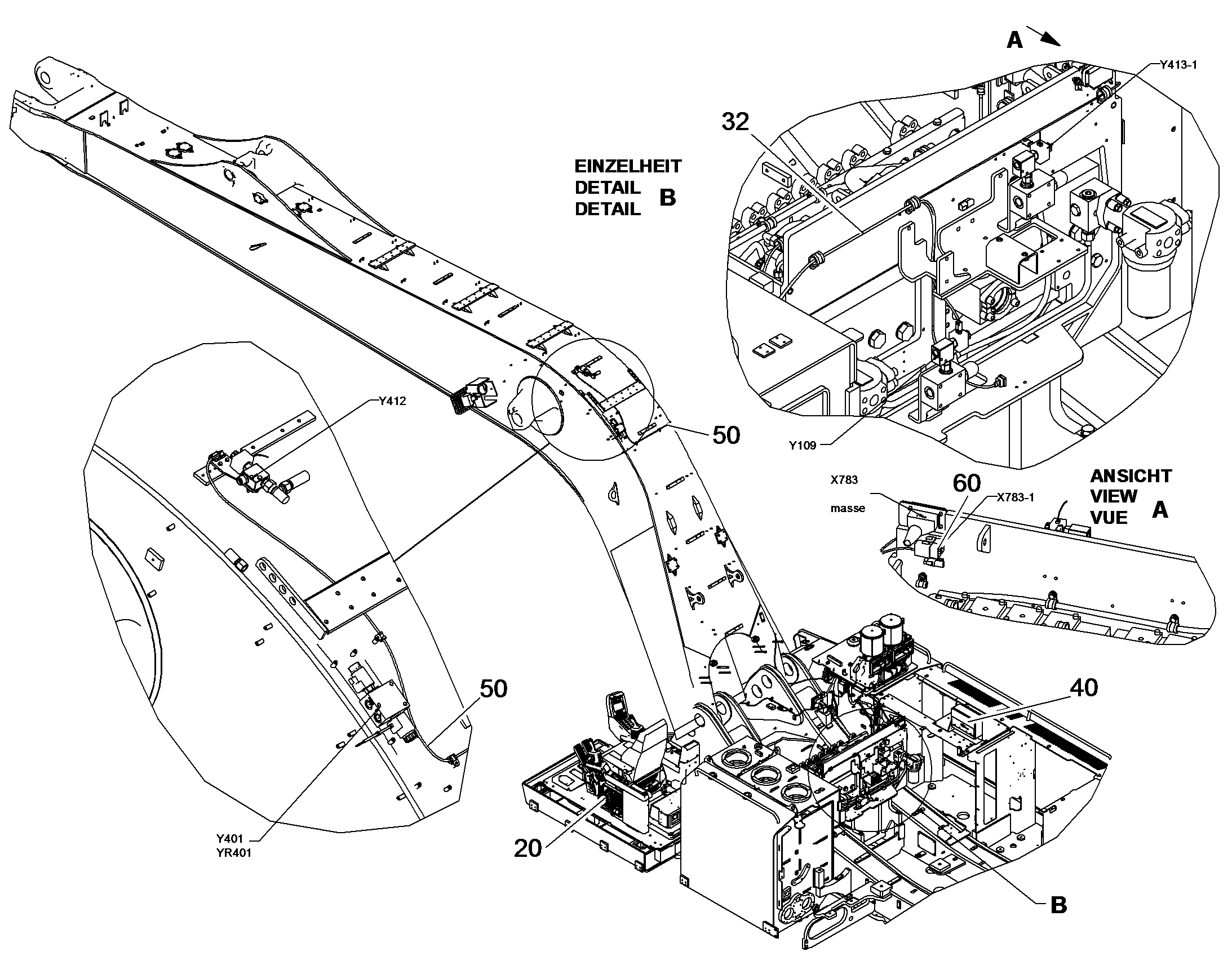 ЖГУТ КАБЕЛЕЙ КАБИНЫ 10370536 LIEBHERR
