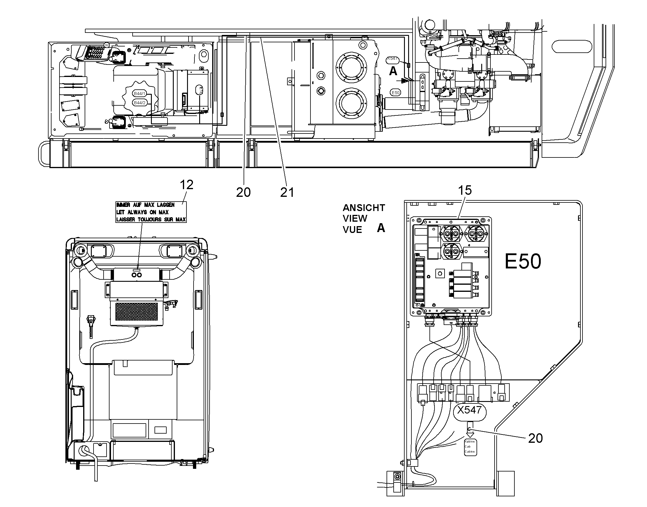 КОМПЛЕКТ ПРОВОДОВ КОНДИЦИОНЕР 10078850 LIEBHERR