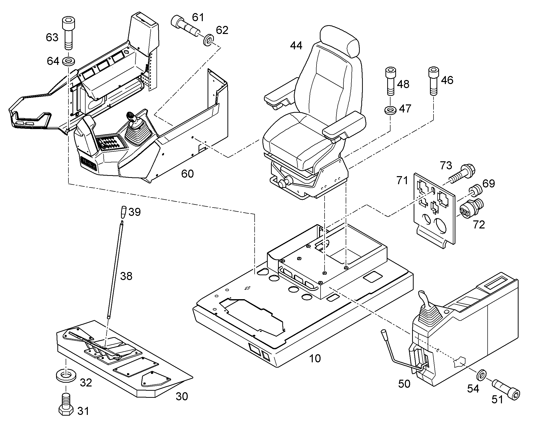 ПОДЛОКОТНИК ПРАВЫЙ 10340863 LIEBHERR