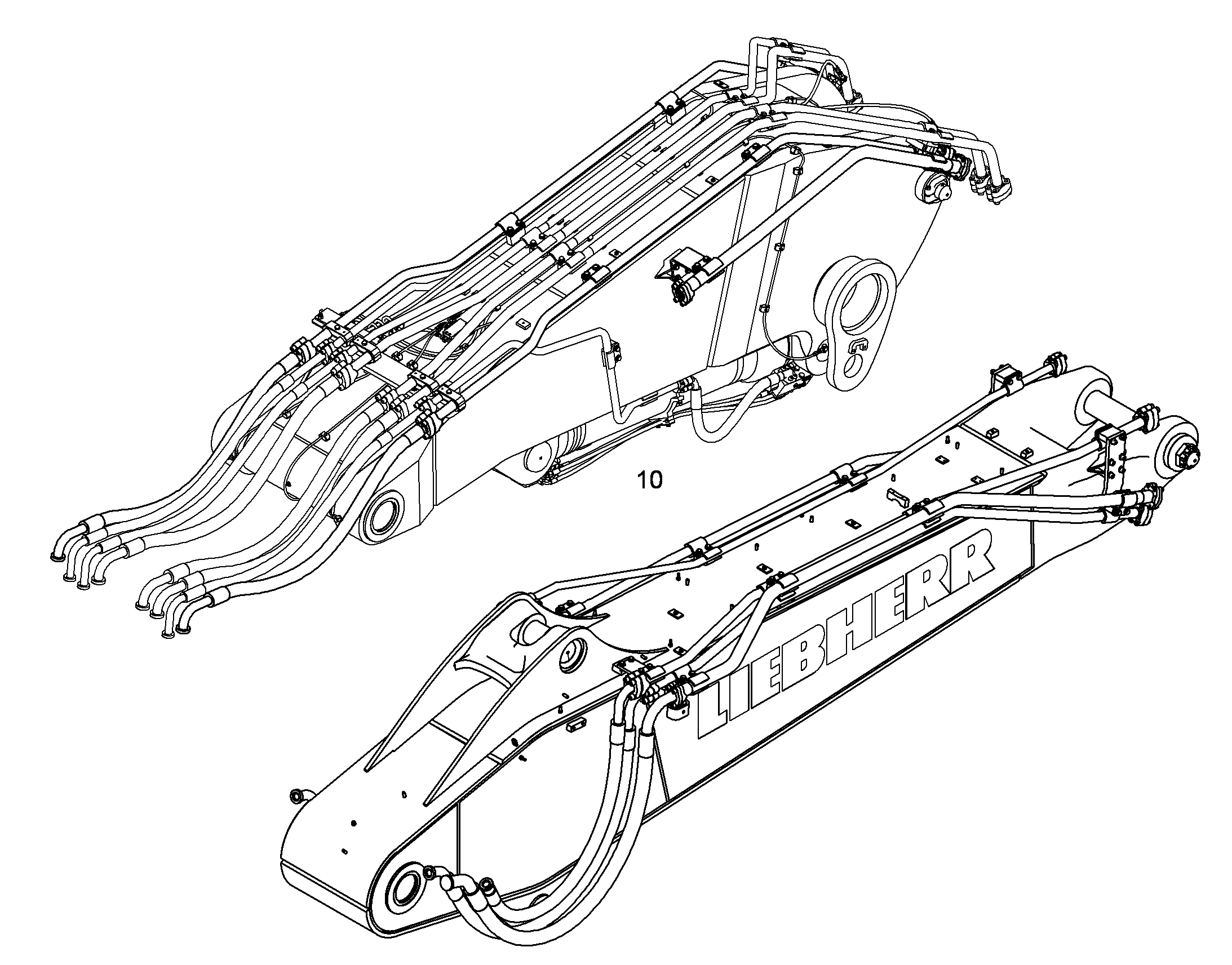 ПРОВОДКА МОНТАЖ AHS 10075519 LIEBHERR
