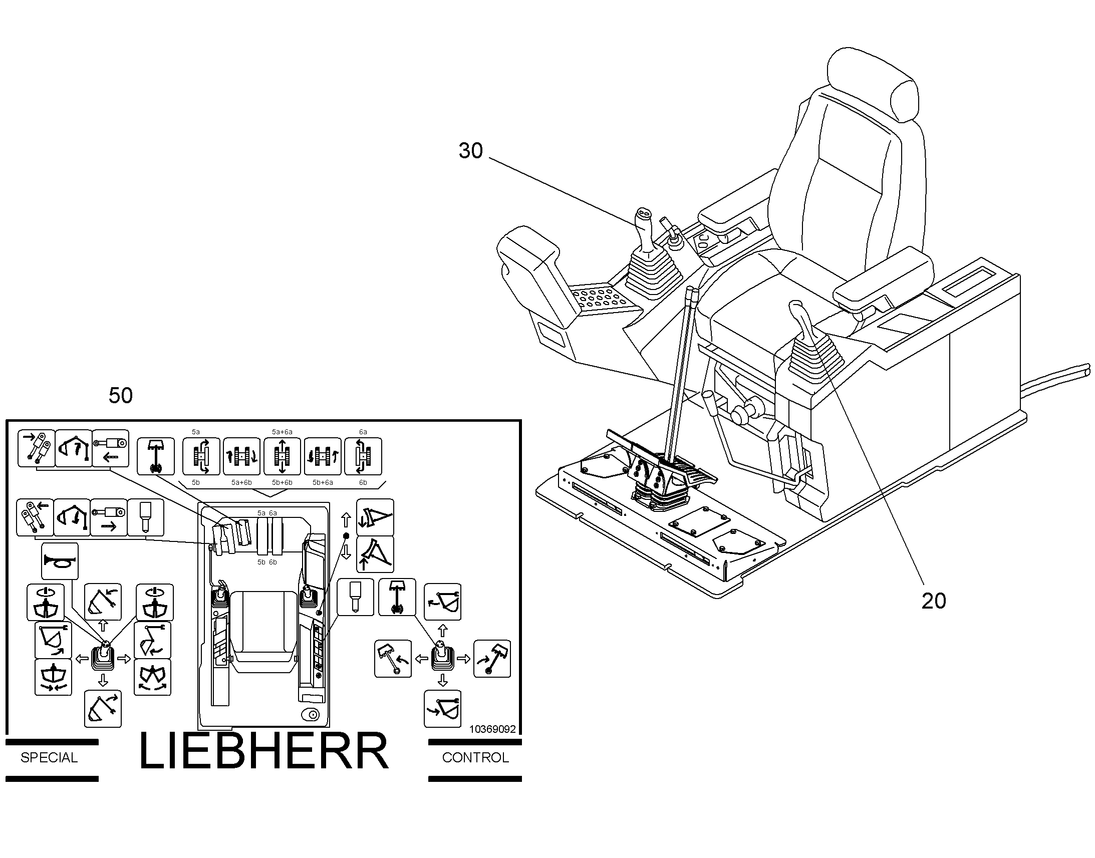РЕКОНСТР.ПОДЛОКОТНИКА ПРАВ. 10369057 LIEBHERR