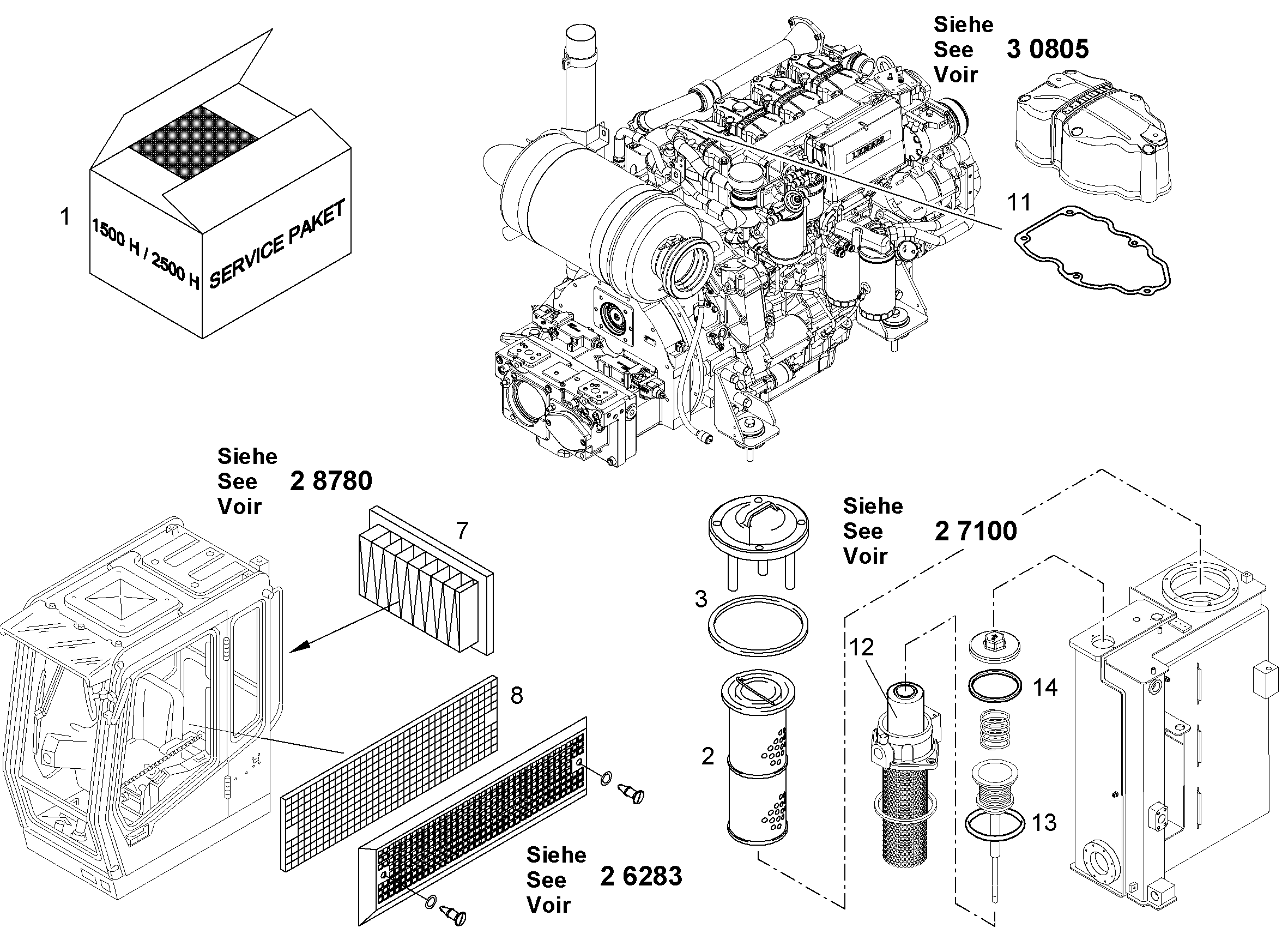 ФИЛЬТРУЮЩИЙ ЭЛЕМЕНТ 511714314 LIEBHERR