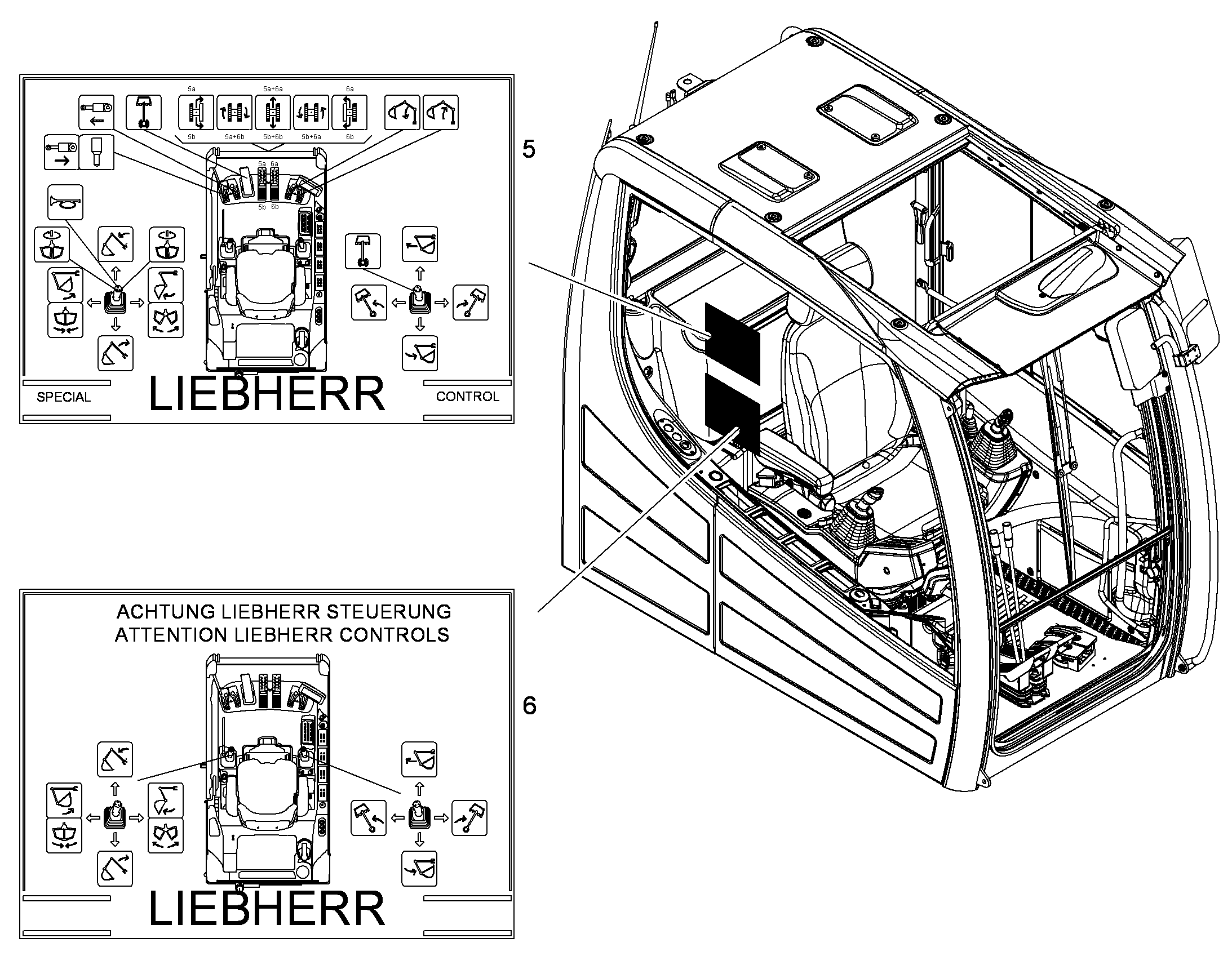 ЗНАК ПРЕДУПРЕЖДАЮЩИЙ 10368849 LIEBHERR