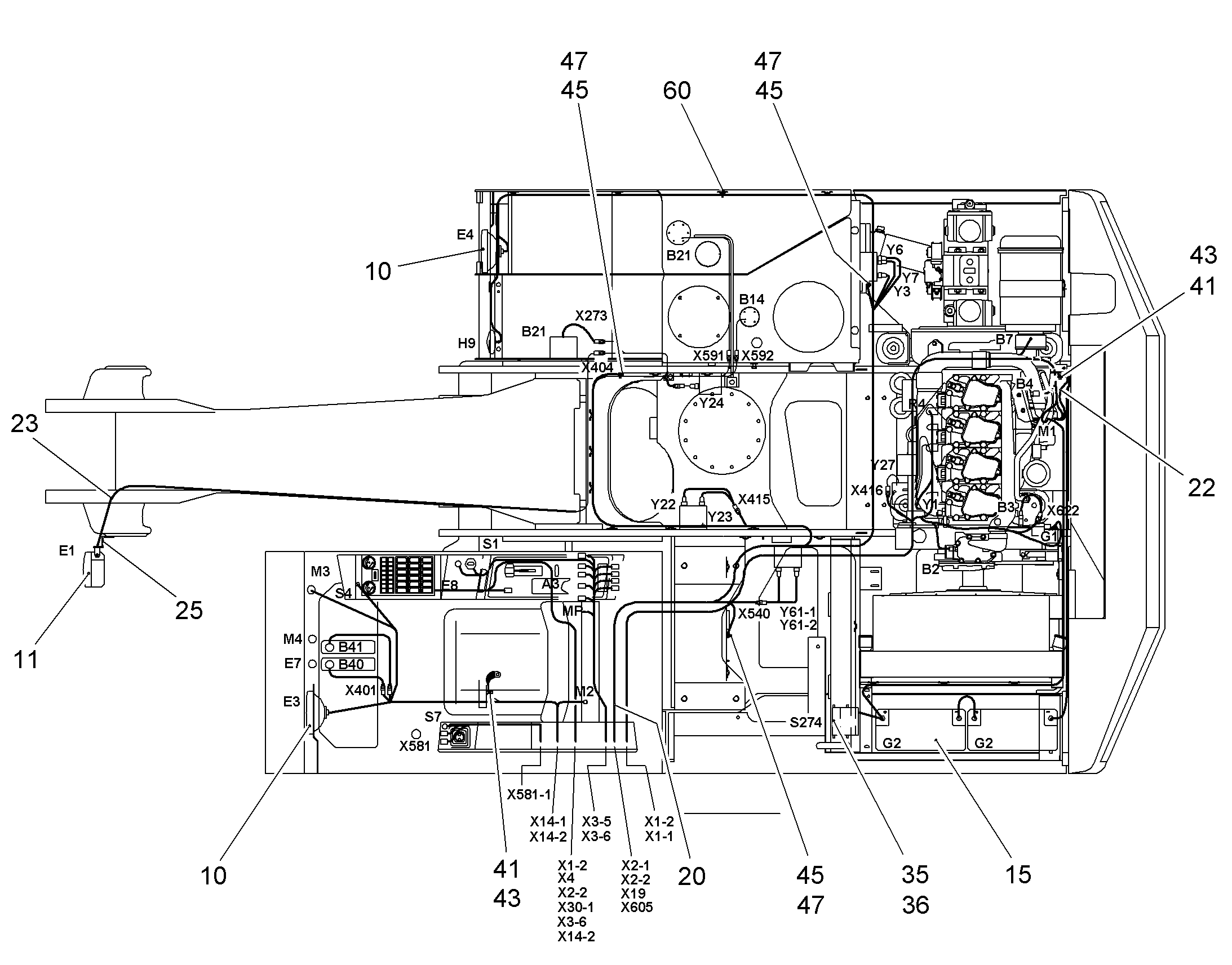 К-Т ПРОВОДОВ - ФАРЫ РАБ.ОСВЕЩ. 9304956 LIEBHERR