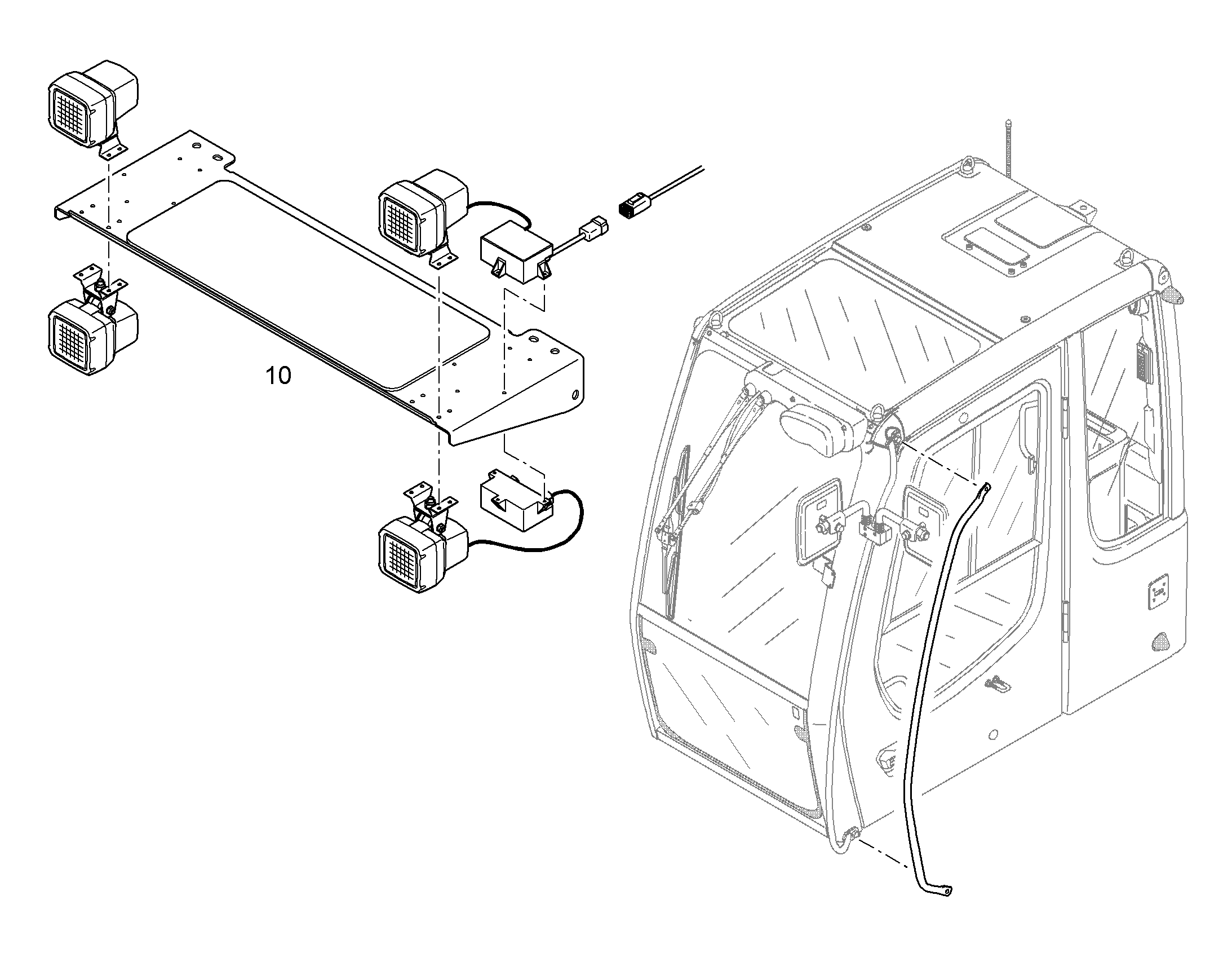 ПРОЖЕКТОР ДОПОЛНИТЕЛЬНЫЙ XENON 10365725 LIEBHERR