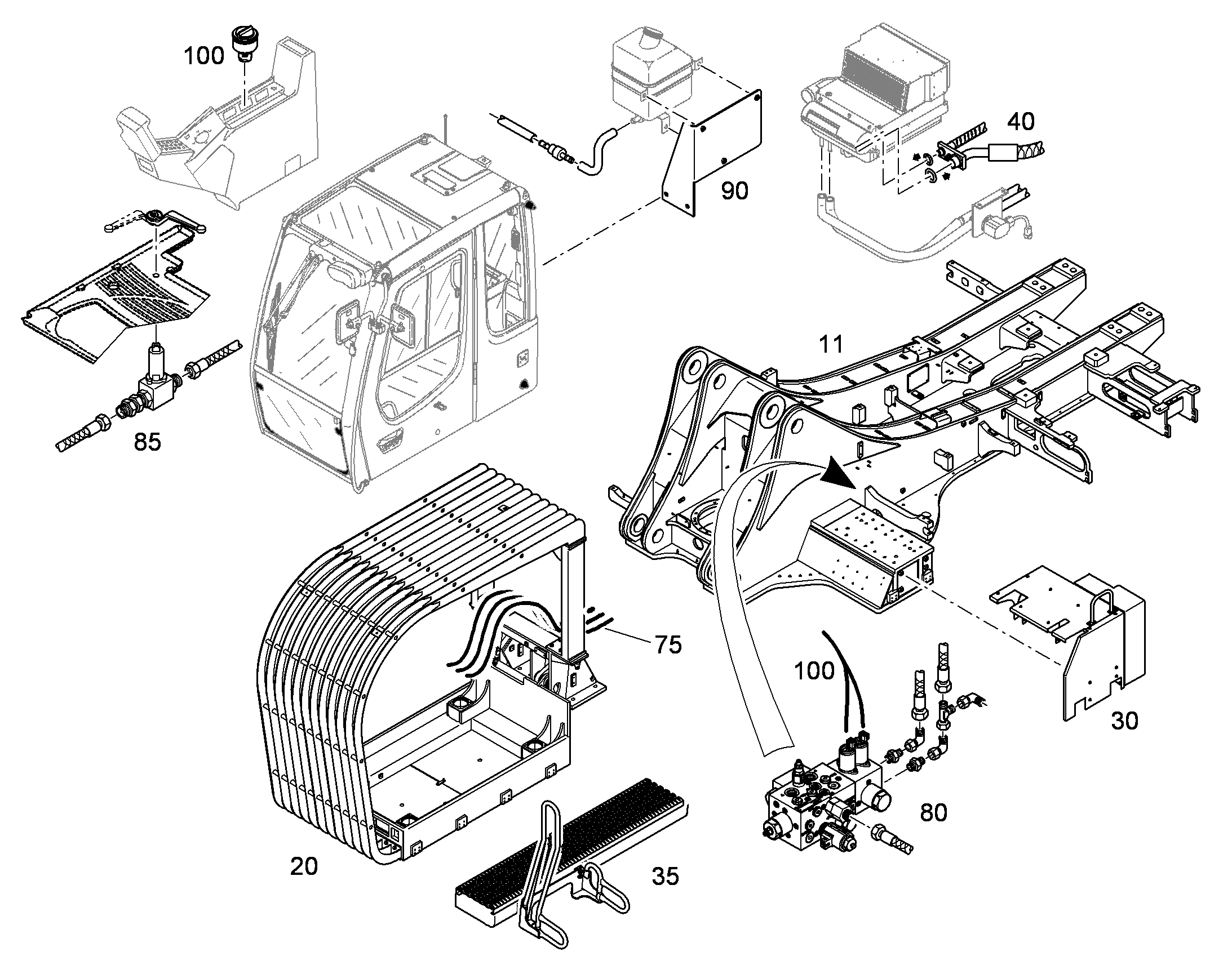 УДЛИНЕНИЕ, КОМПЛЕКТ КАБЕЛЕЙ 10367432 LIEBHERR