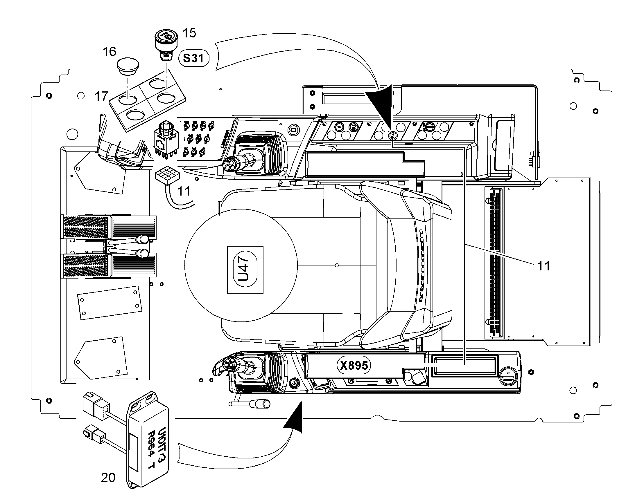 ПЕРЕКЛЮЧАТЕЛЬ В СБОРЕ S31 10368761 LIEBHERR
