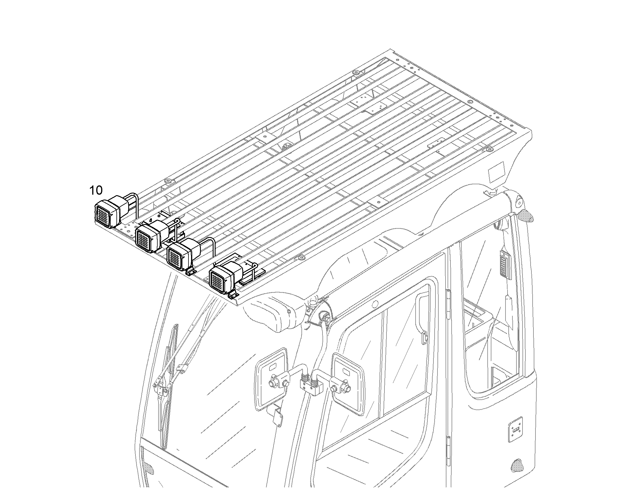 ПРОЖЕКТОР ДОПОЛНИТЕЛЬНЫЙ XENON AUF FOPS 10369689 LIEBHERR