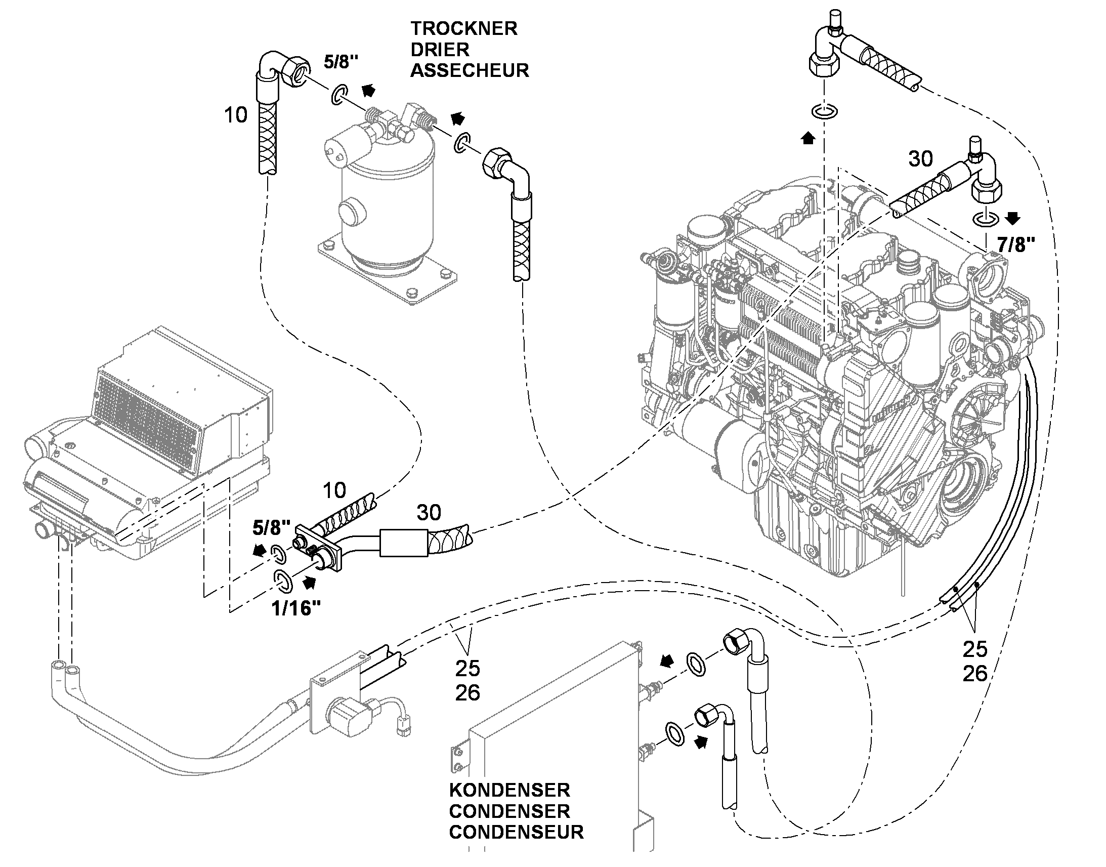 ШЛАНГ 12X5450 10409989 LIEBHERR