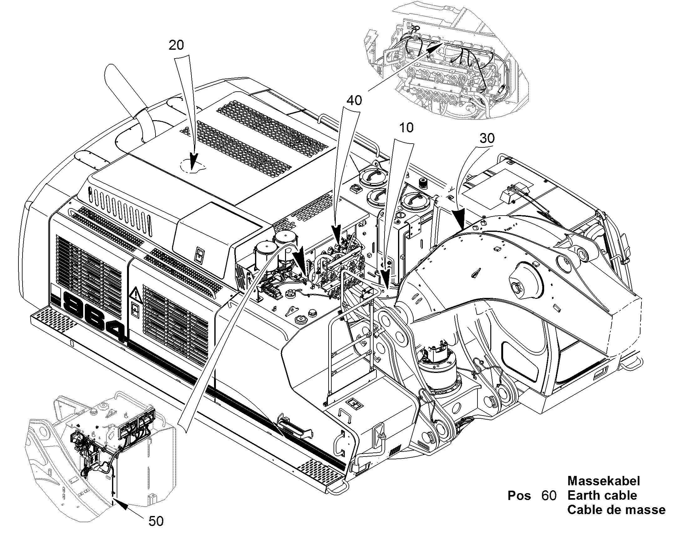 КОМПЛ. ПРОВОДОВ ПОВ. ПЛАТФ. 10828629 LIEBHERR