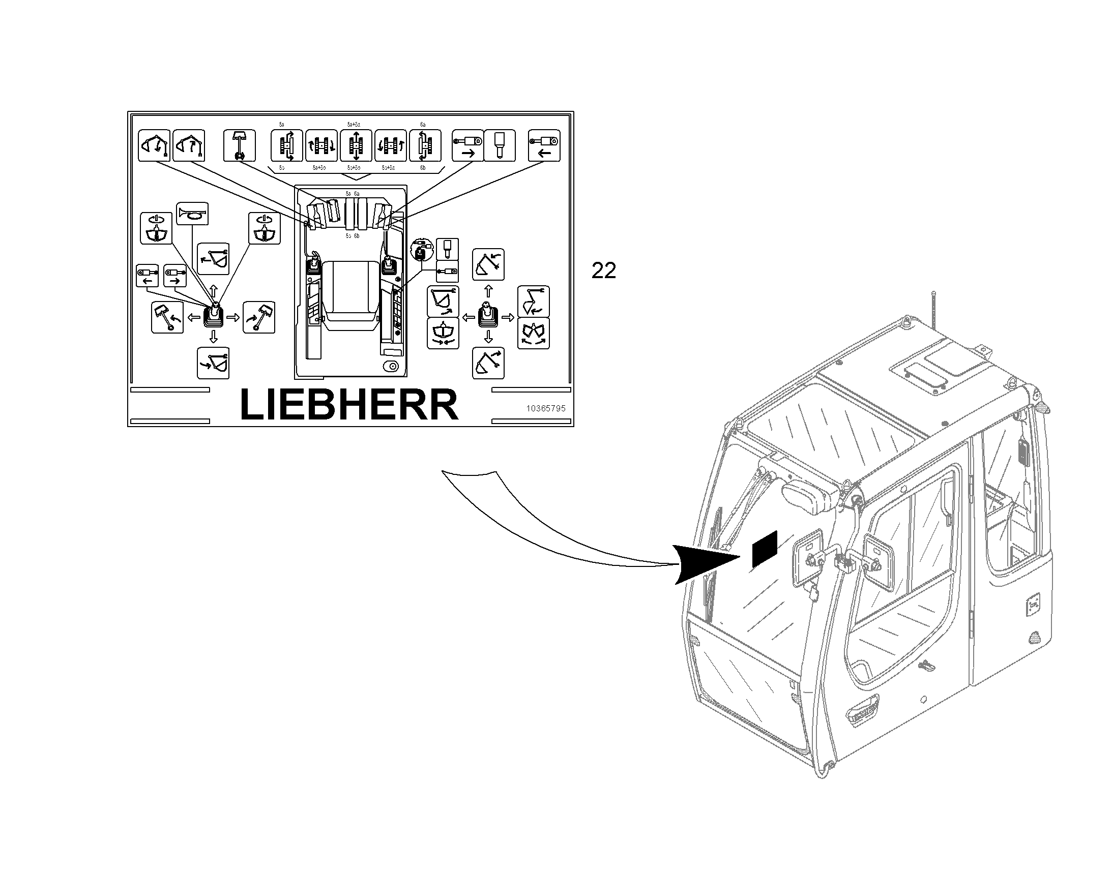 ЩИТ УПРАВЛЕНИЯ 297mmX210mm 10378872 LIEBHERR