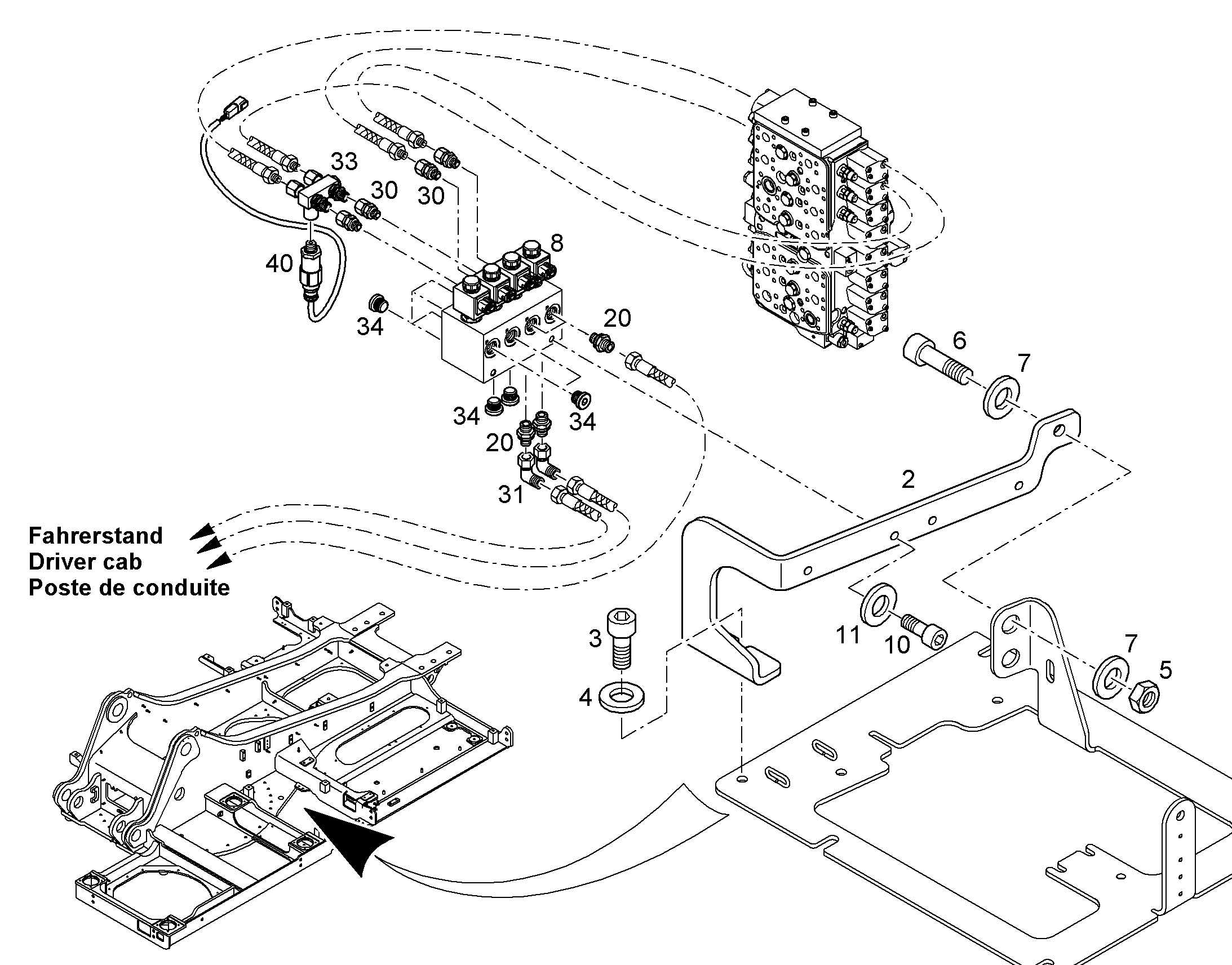 КЛАПАН ПЕРЕКЛЮЧАЮЩИЙ 10491418 LIEBHERR