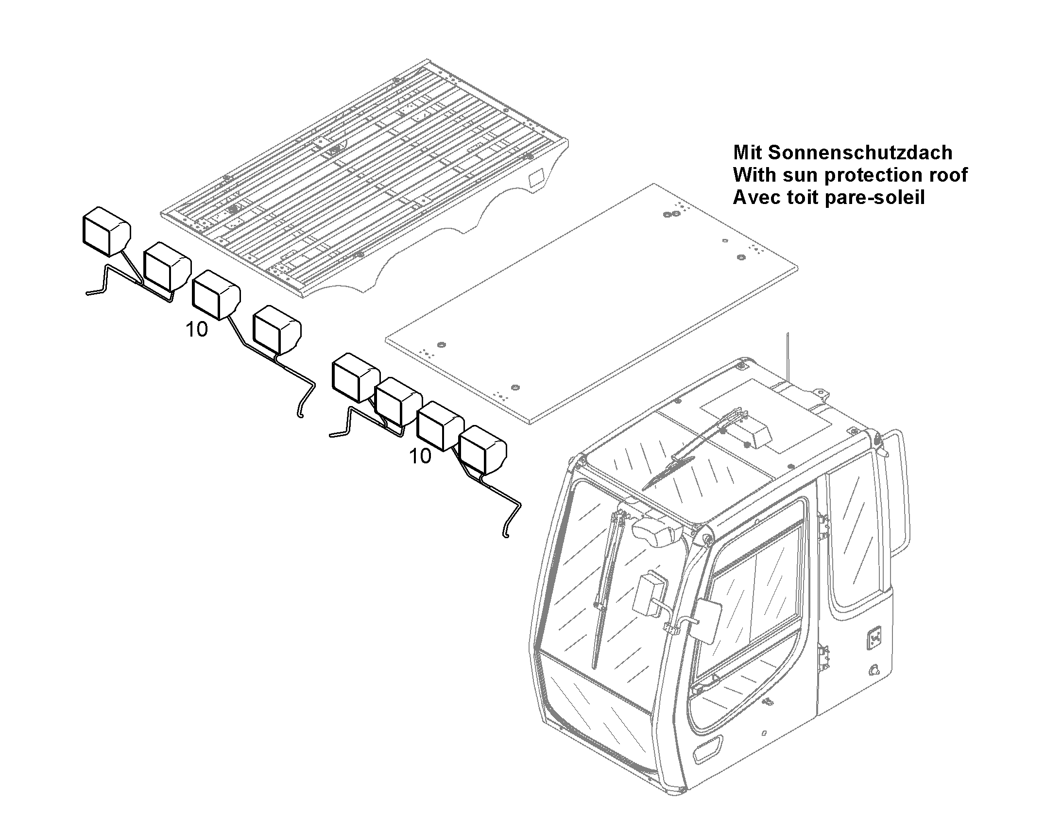 ПРОЖЕКТОР ДОП. НА FOPS 10379831 LIEBHERR