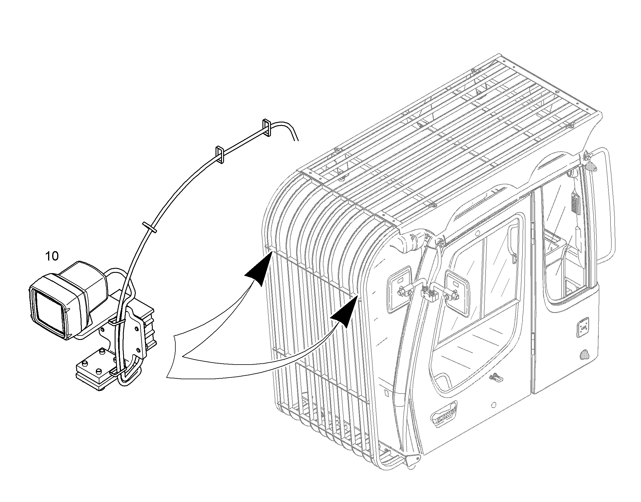 ПРОЖЕКТОР ДОПОЛНИТЕЛЬНЫЙ XENON 10379962 LIEBHERR