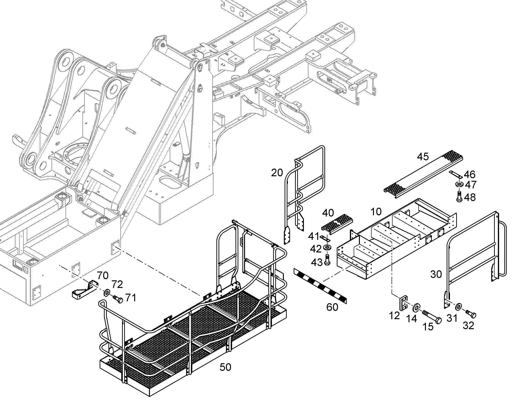 ПЛАТФОРМА КАБИНЫ РЕГУЛИРУЕМАЯ 9626746 LIEBHERR