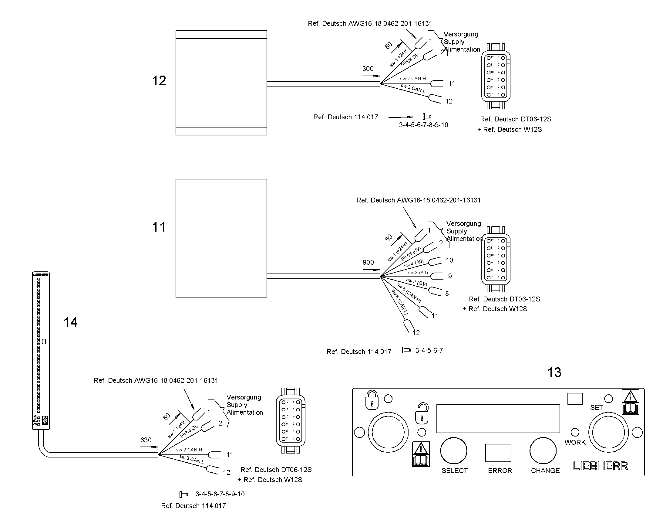 УЗЕЛ КОНТРОЛЬНЫЙ, КОМПЛЕКТ V4.004-V3.030 10403165 LIEBHERR