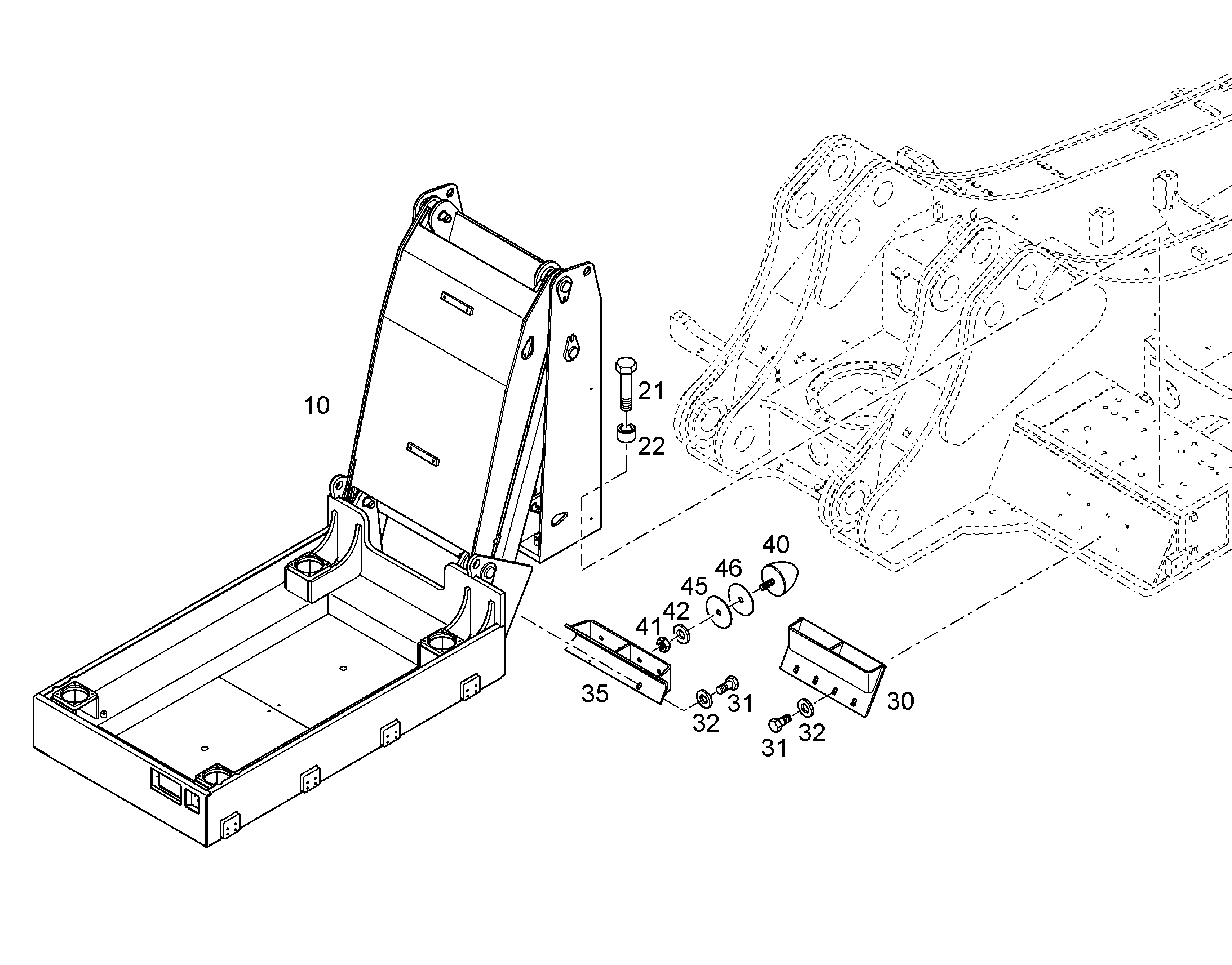 МЕХАНИЗМ ПОДЪЕМА КАБИНЫ 10489384 LIEBHERR