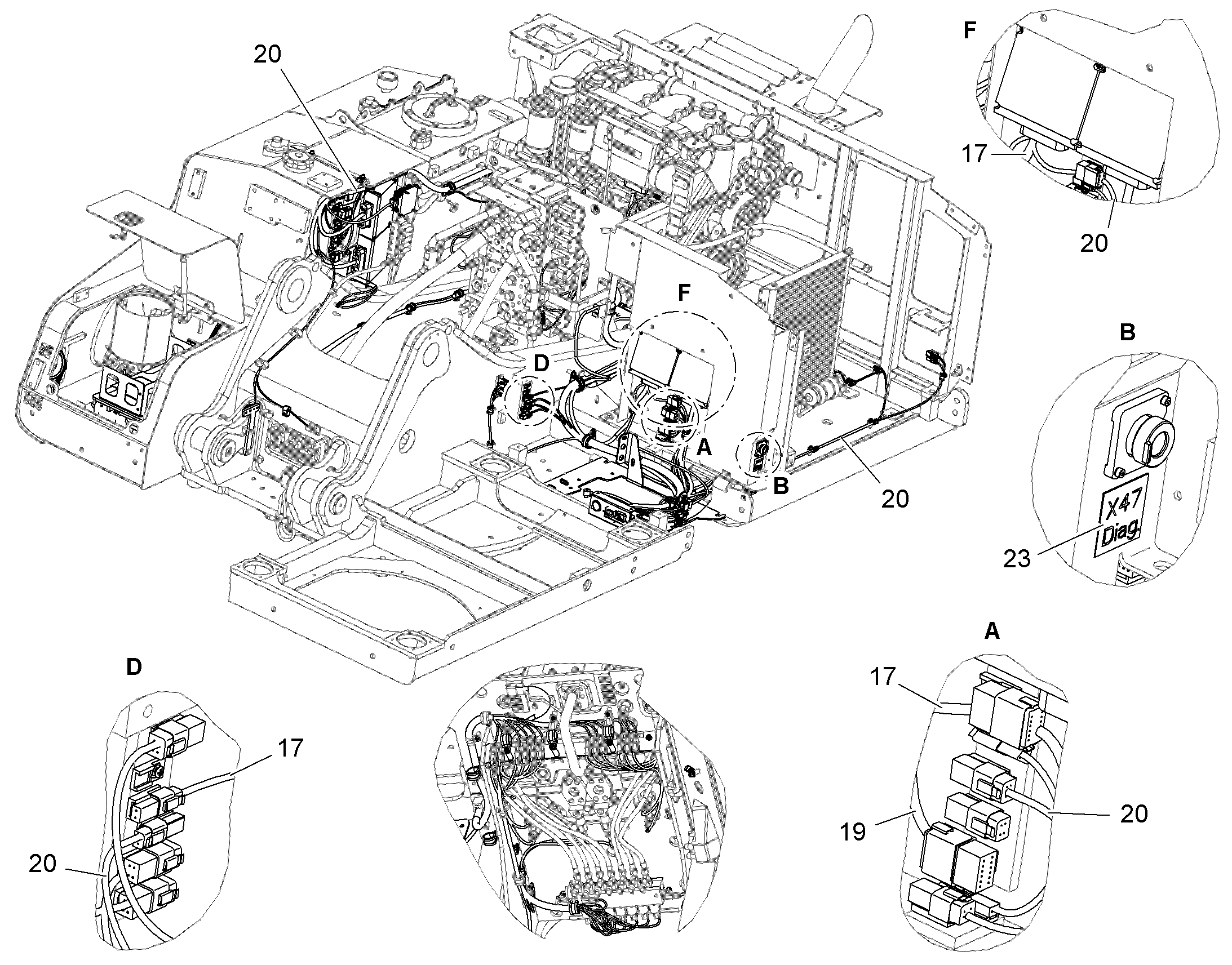 КОМПЛ. ПРОВОДОВ ПОВ. ПЛАТФ. W1 10402296 LIEBHERR