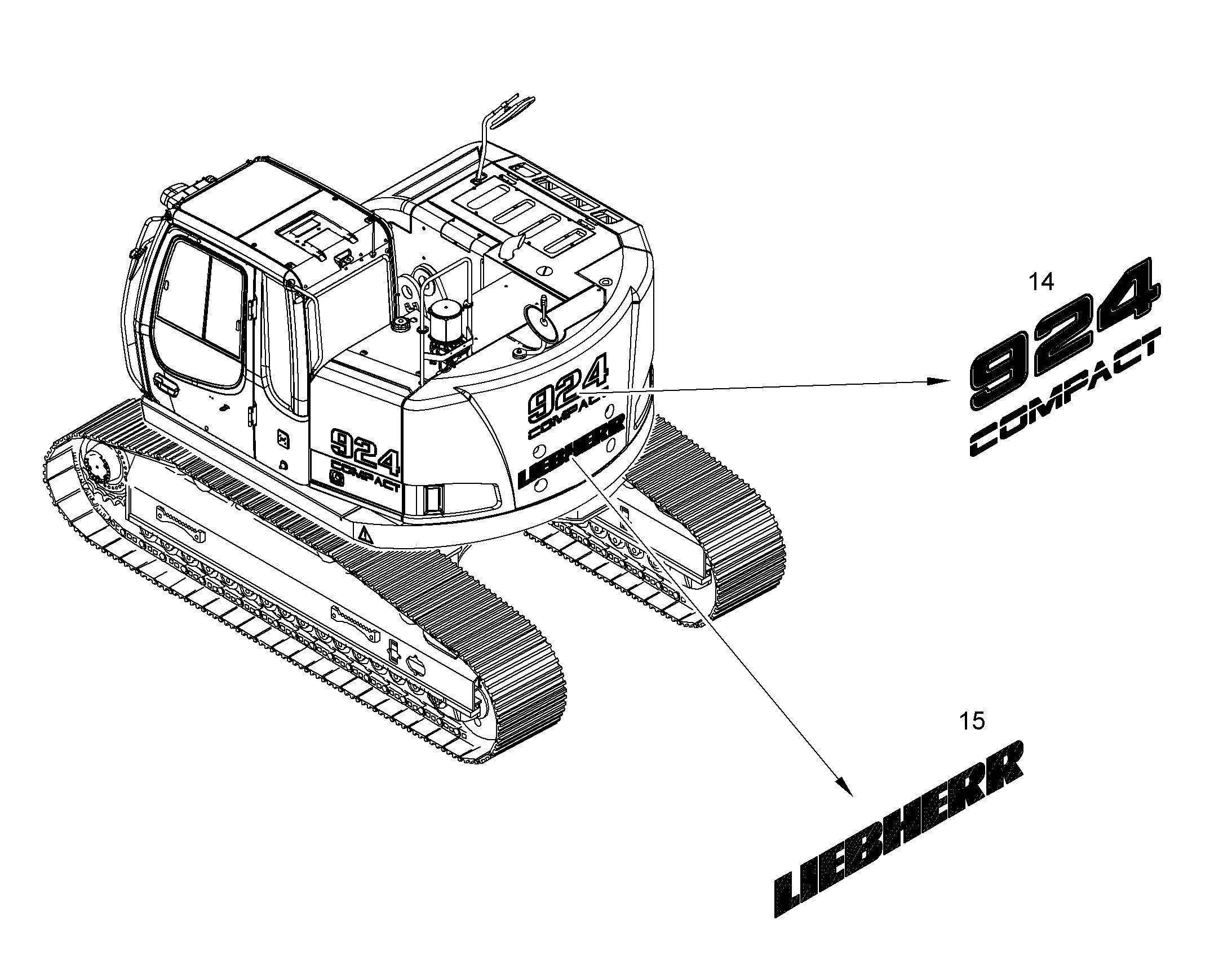 НАКЛЕЙКА 10372929 LIEBHERR