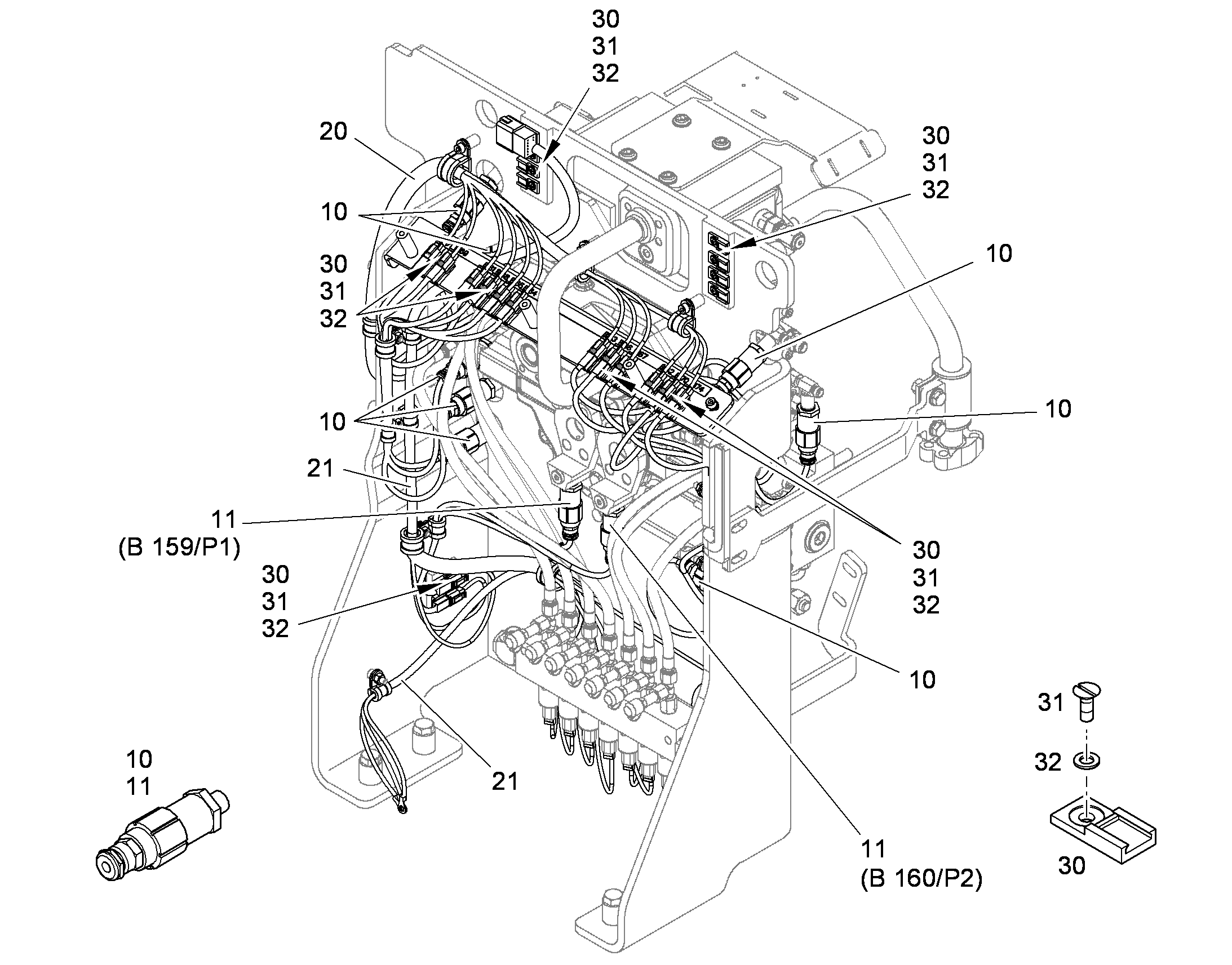 ЭЛЕКТРОПРОВОДКА Г-РАСПР. W5 10369073 LIEBHERR