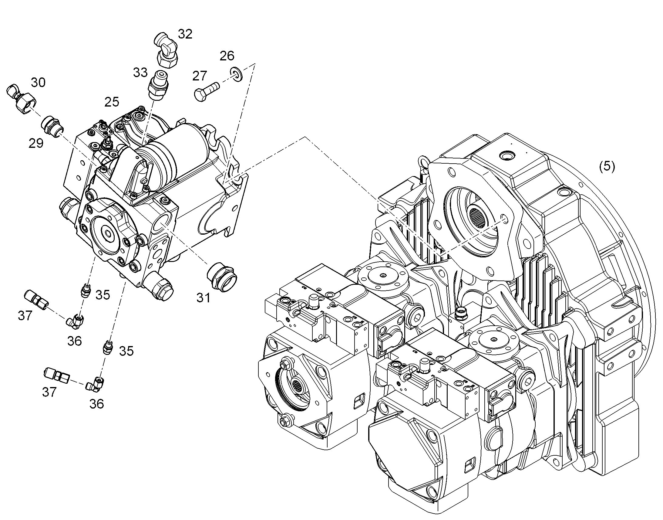 НАСОС ПОВООРОТНОЙ ПЛАТФОРМЫ A4VG 90cm³/U 10475730 LIEBHERR