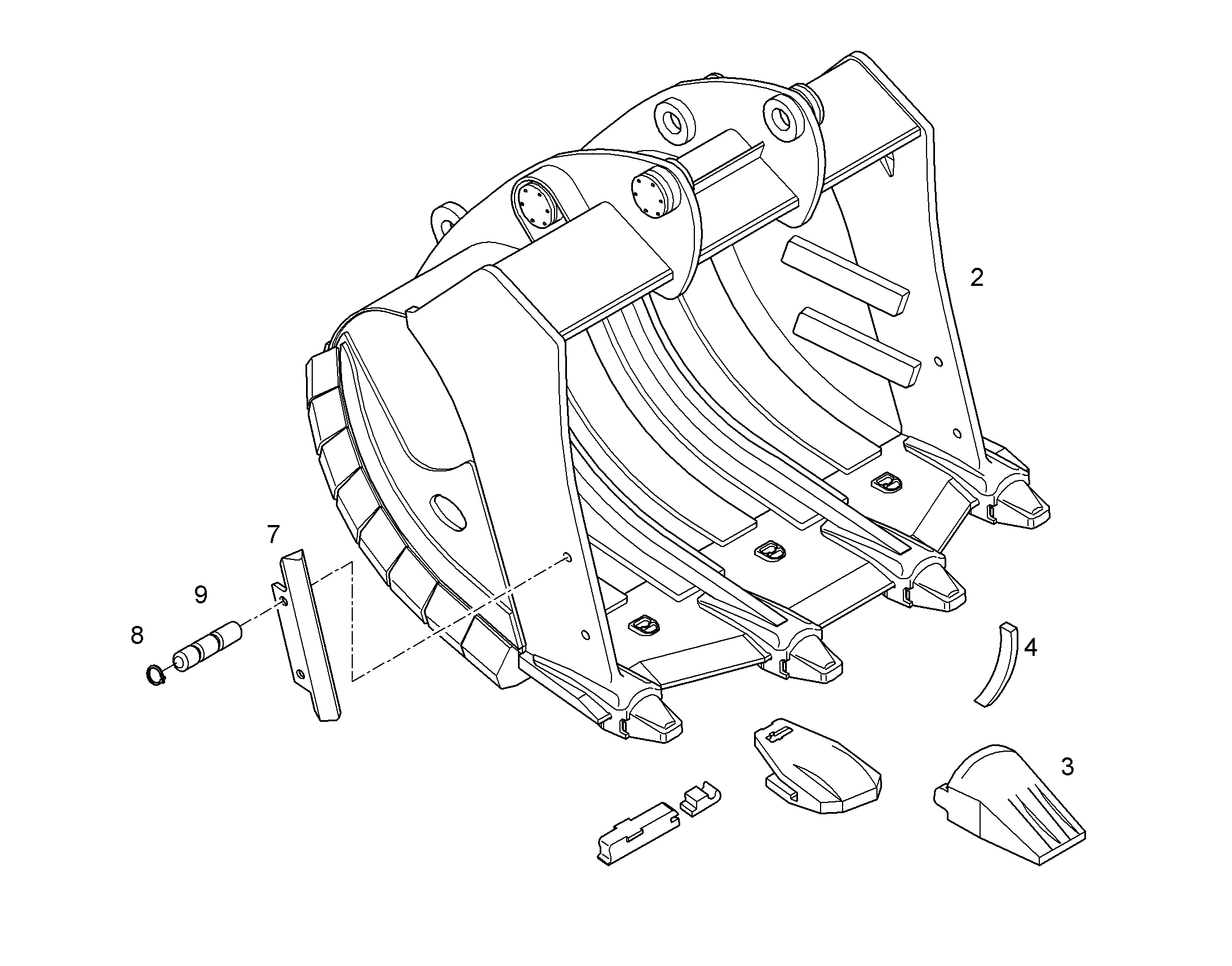 ЛОПАТА ОБРАТНАЯ HDV 10370498 LIEBHERR